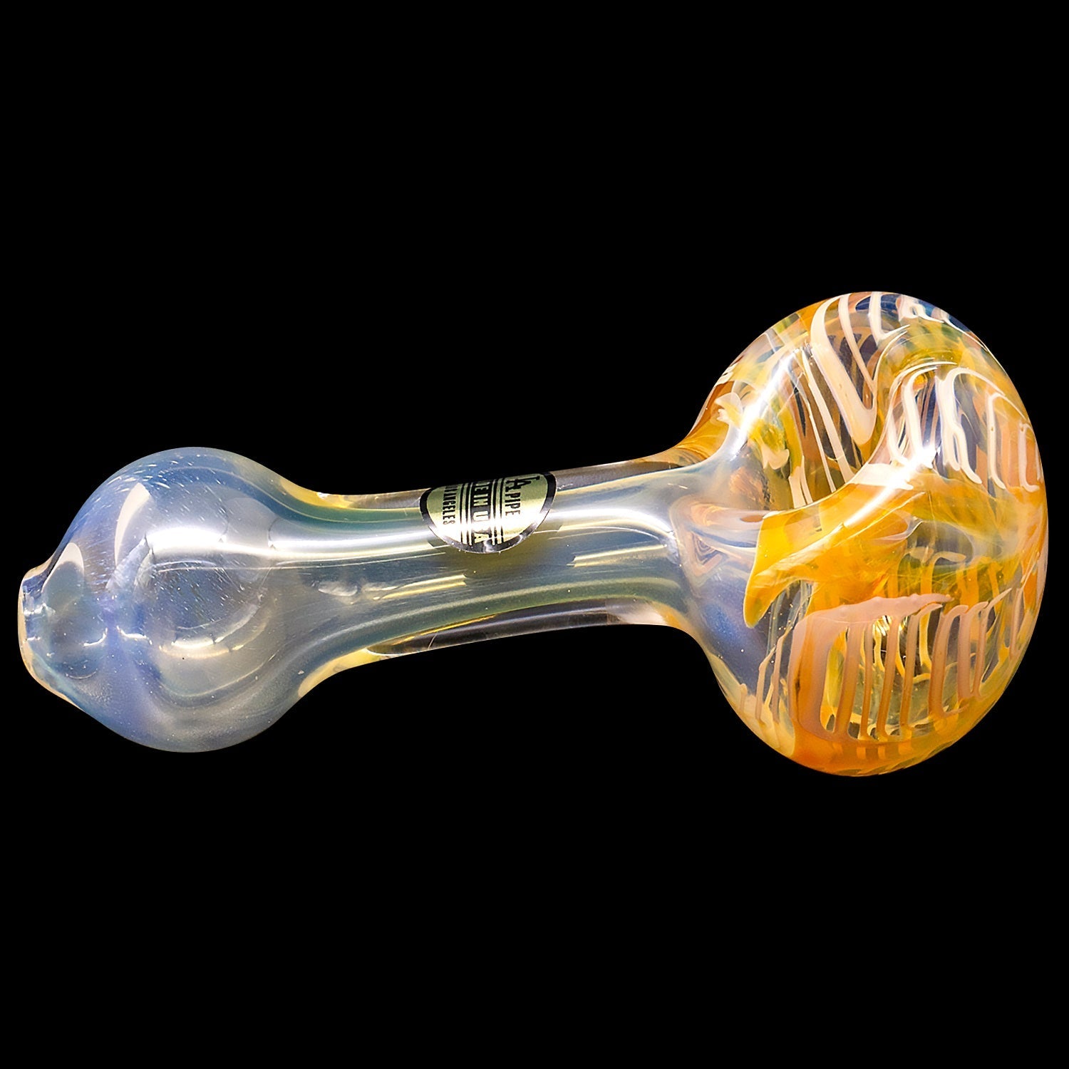 "Cake Head" Color Swirl Glass Pipe