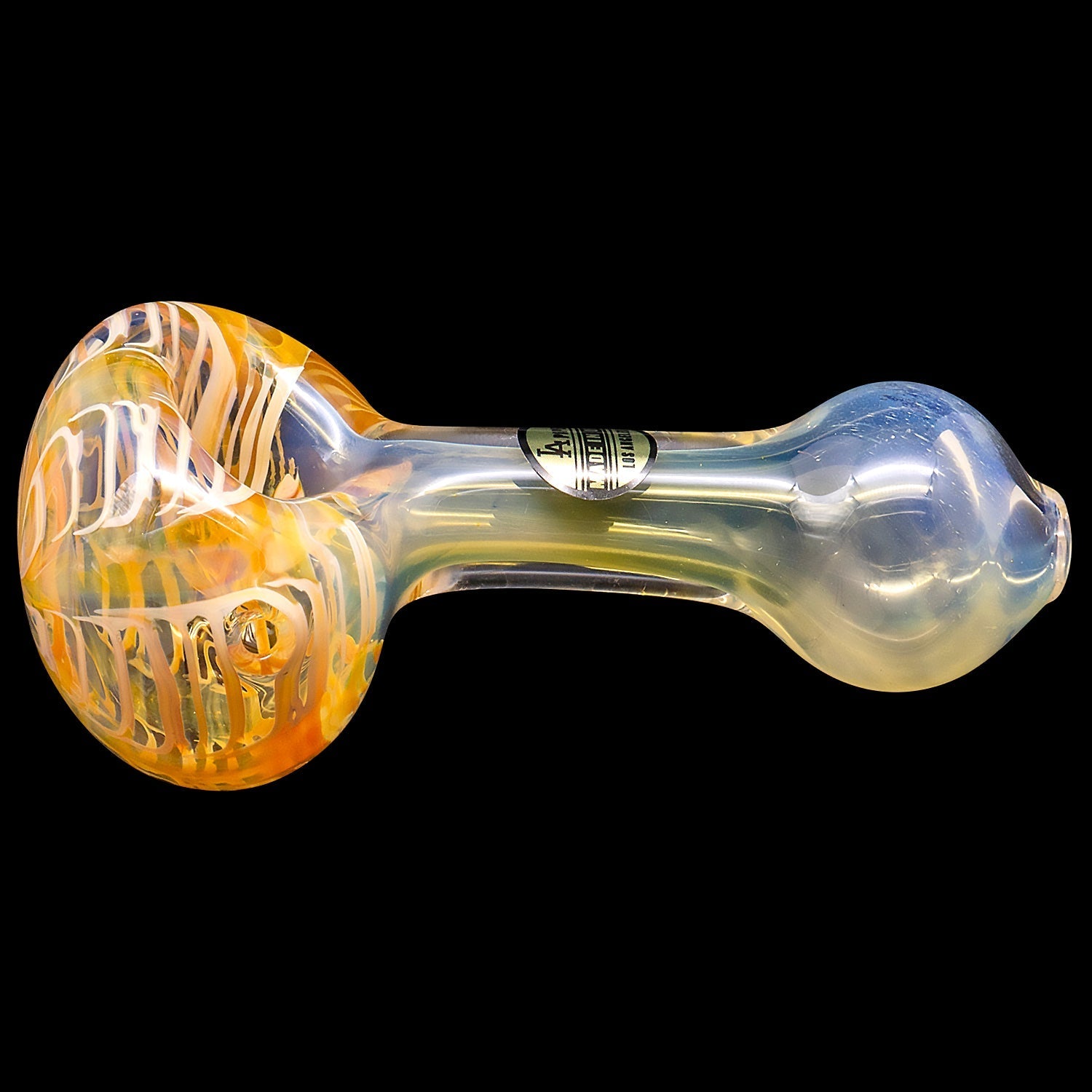 "Cake Head" Color Swirl Glass Pipe