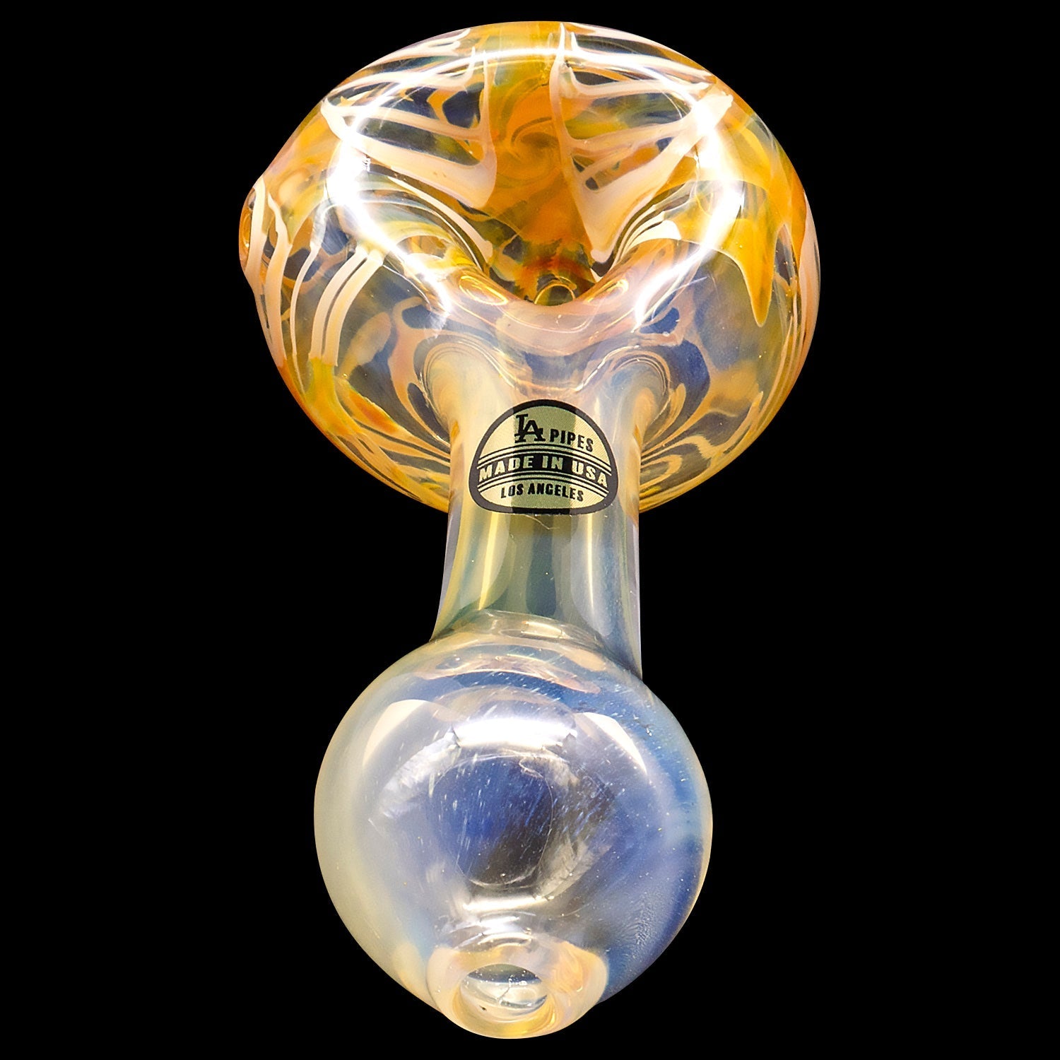 "Cake Head" Color Swirl Glass Pipe