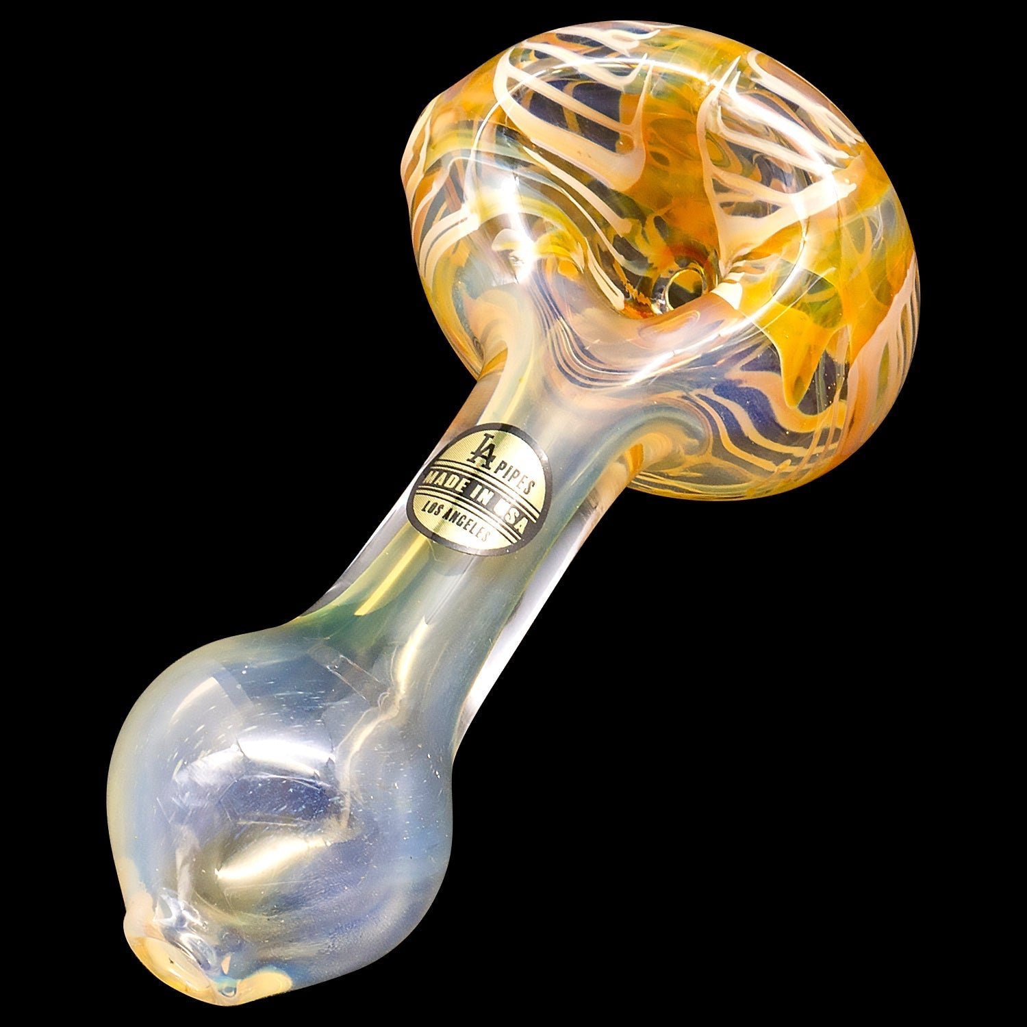 "Cake Head" Color Swirl Glass Pipe