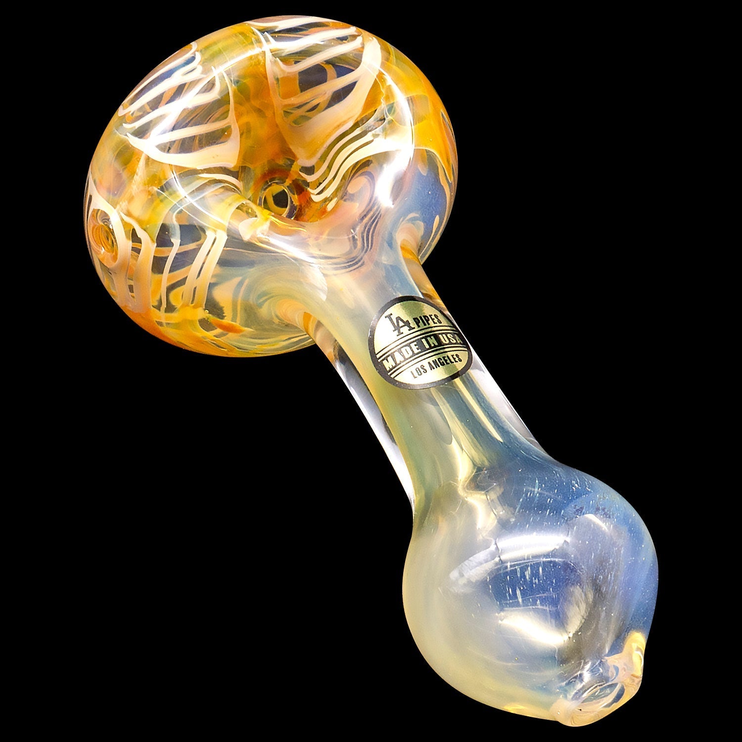 "Cake Head" Color Swirl Glass Pipe