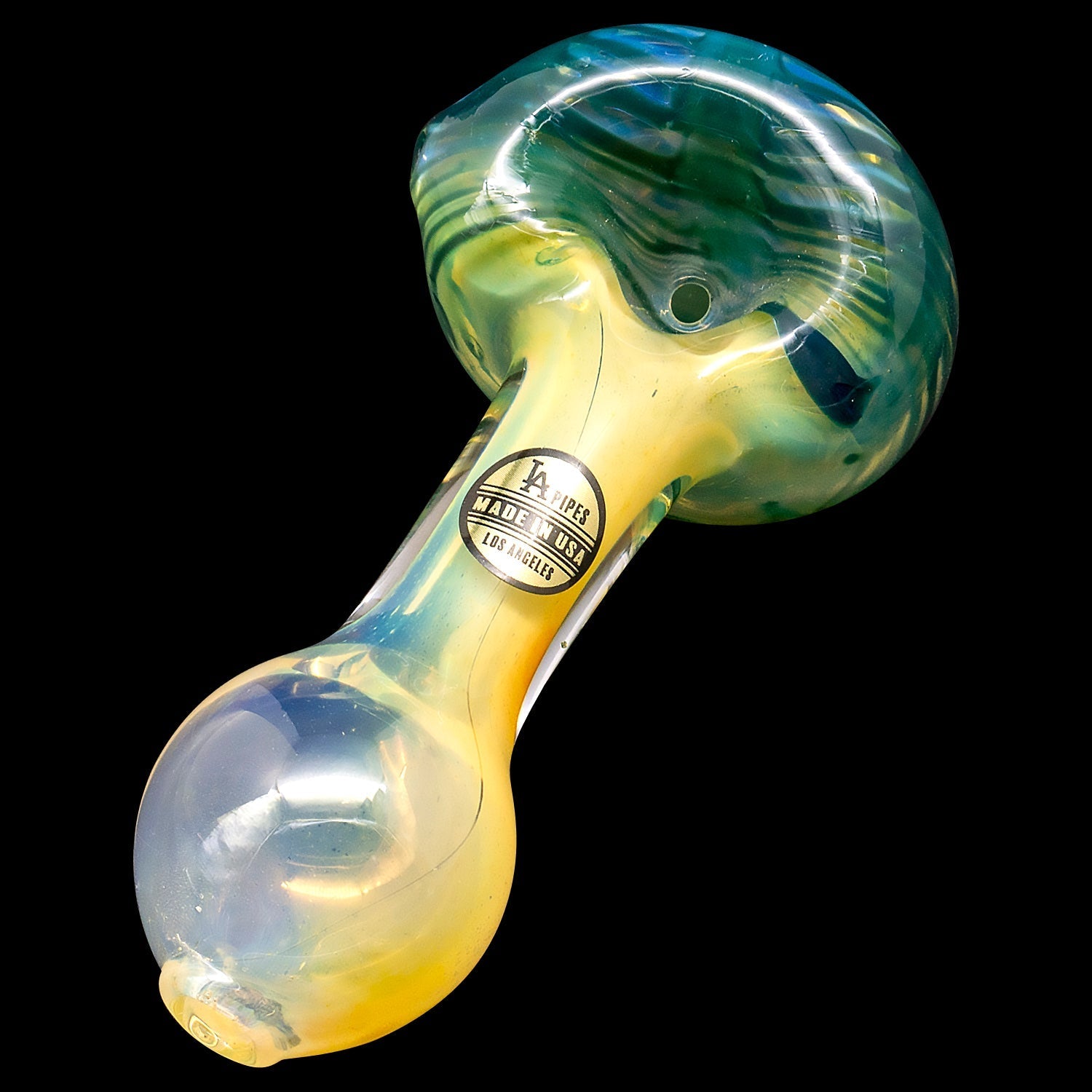 "Cake Head" Color Swirl Glass Pipe