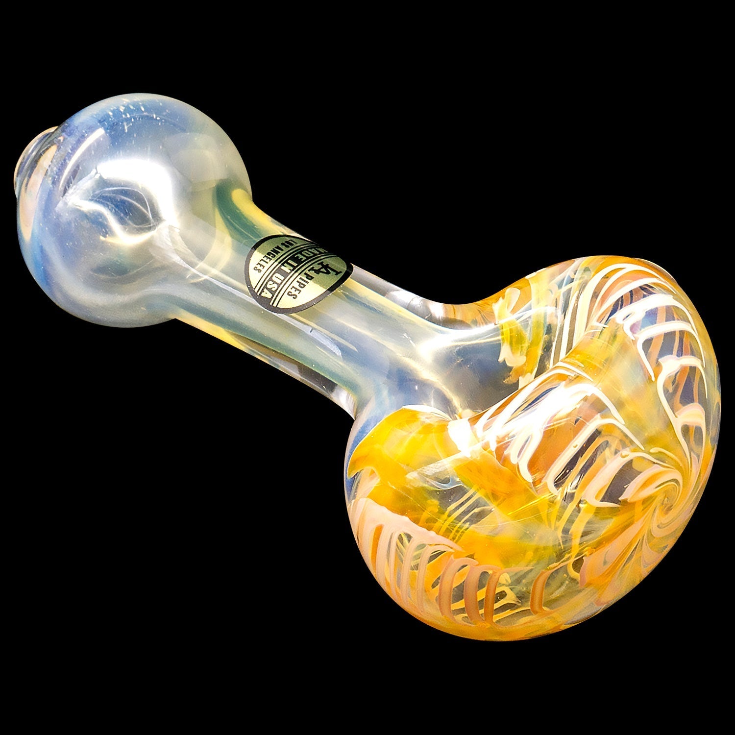 "Cake Head" Color Swirl Glass Pipe