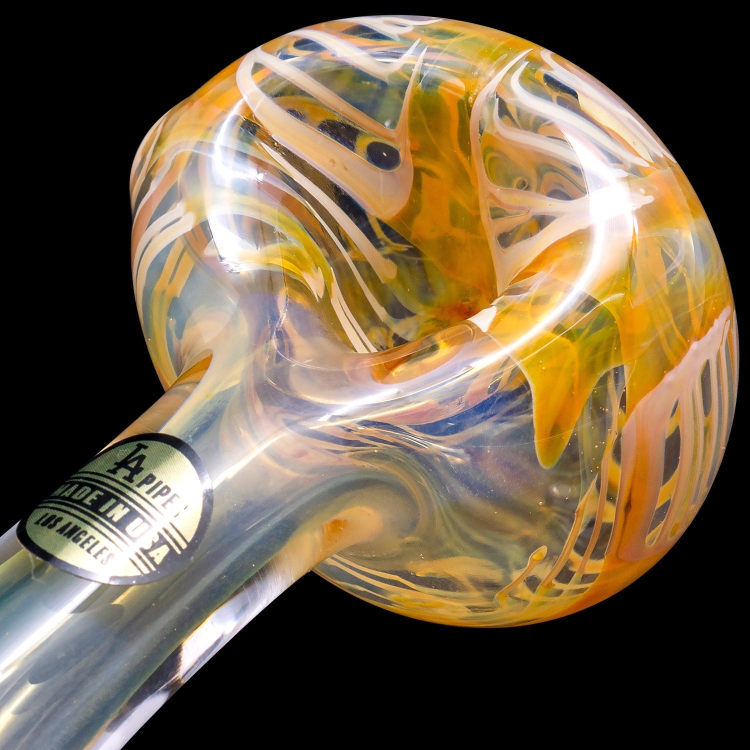 "Cake Head" Color Swirl Glass Pipe