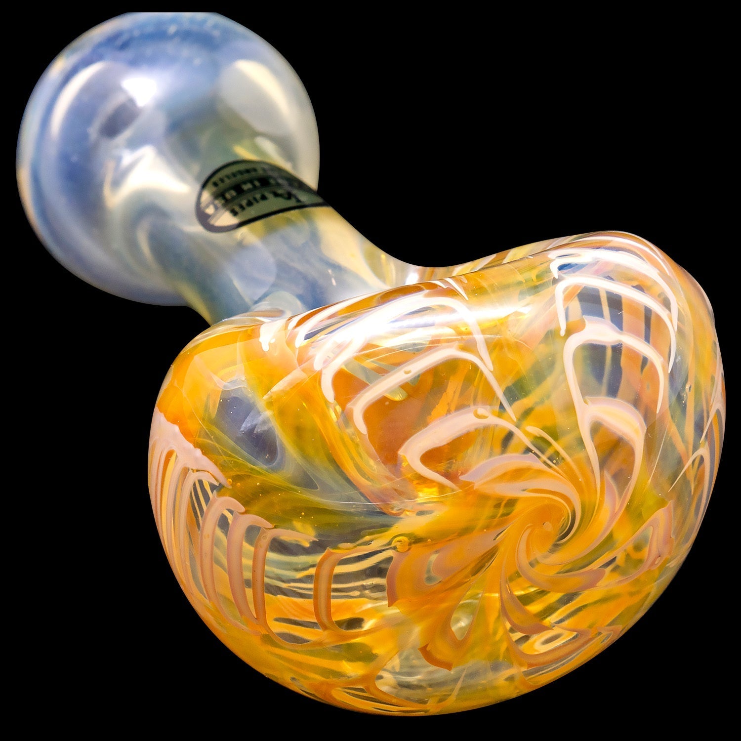 "Cake Head" Color Swirl Glass Pipe