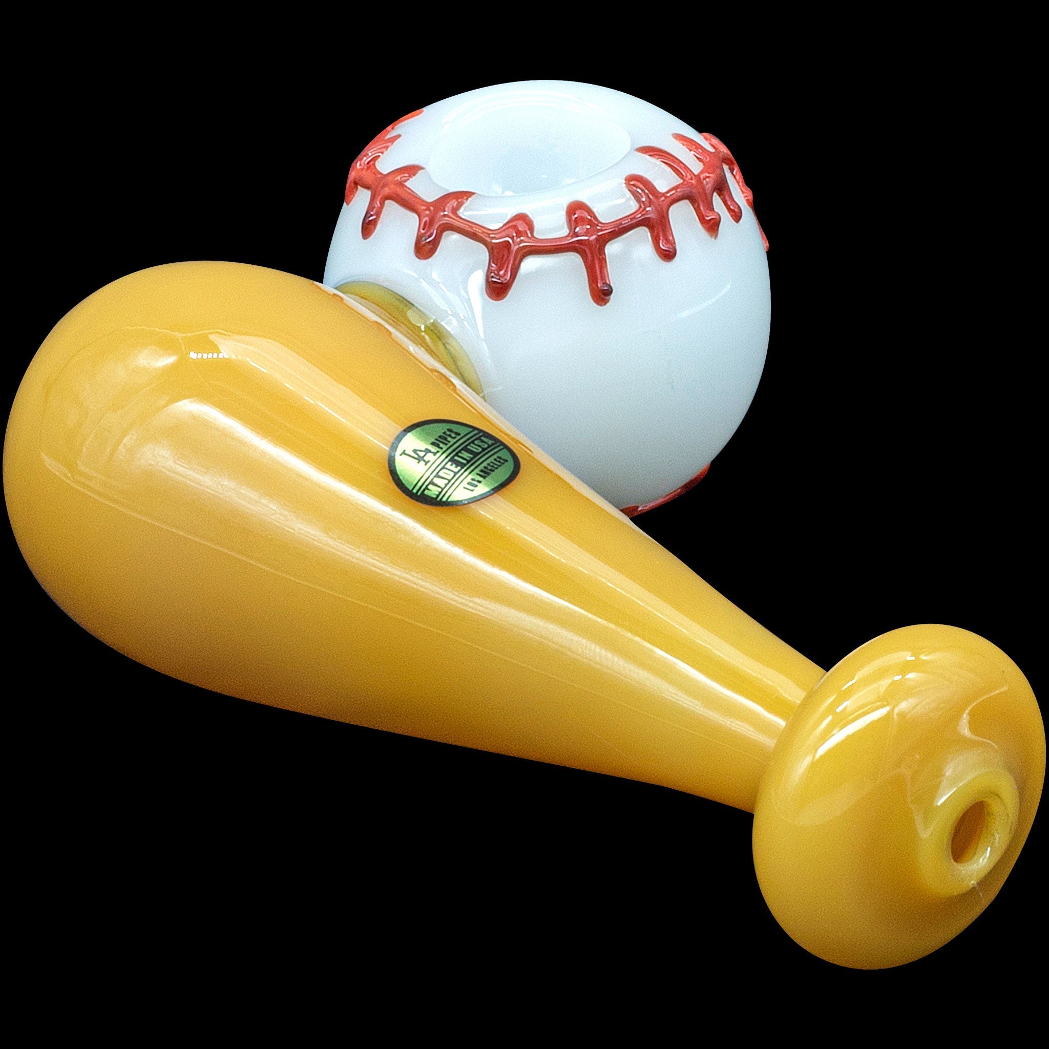 "420 Stretch" Bat & Baseball Glass Pipe