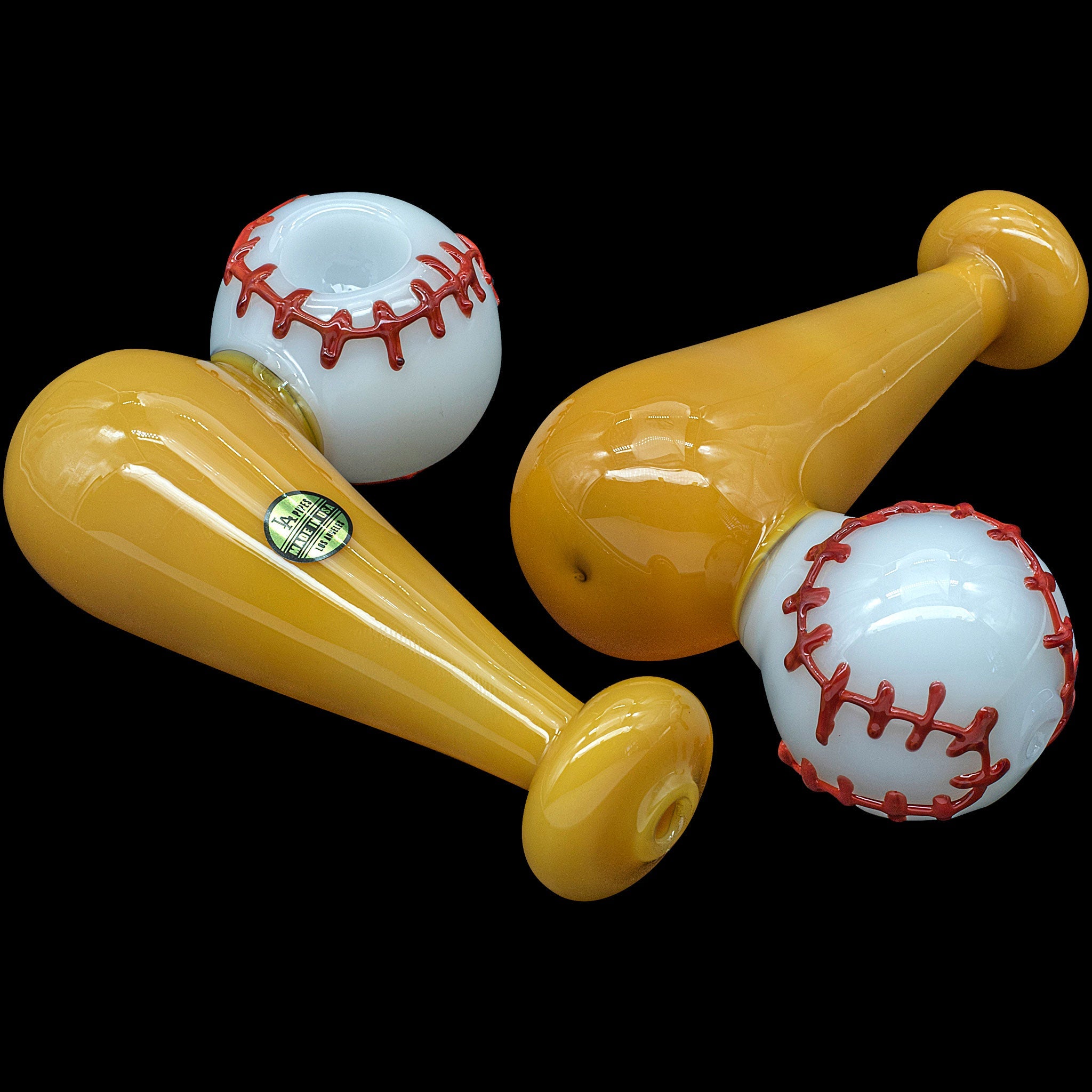 "420 Stretch" Bat & Baseball Glass Pipe