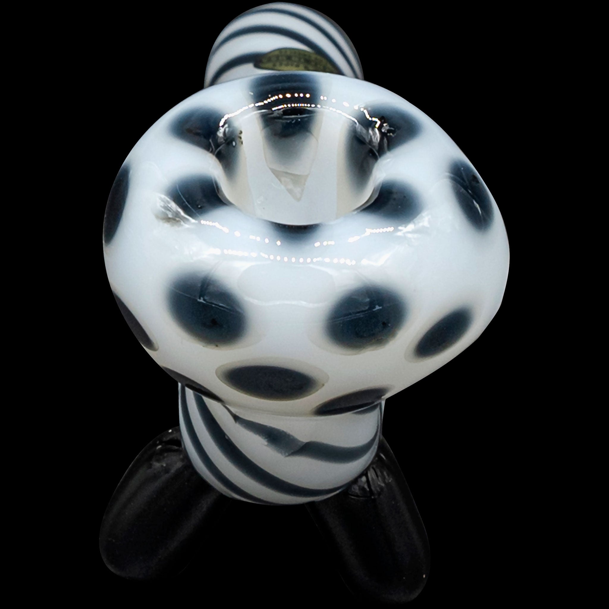 "Ivory Locks" Bone White Sitting Sherlock Glass Pipe