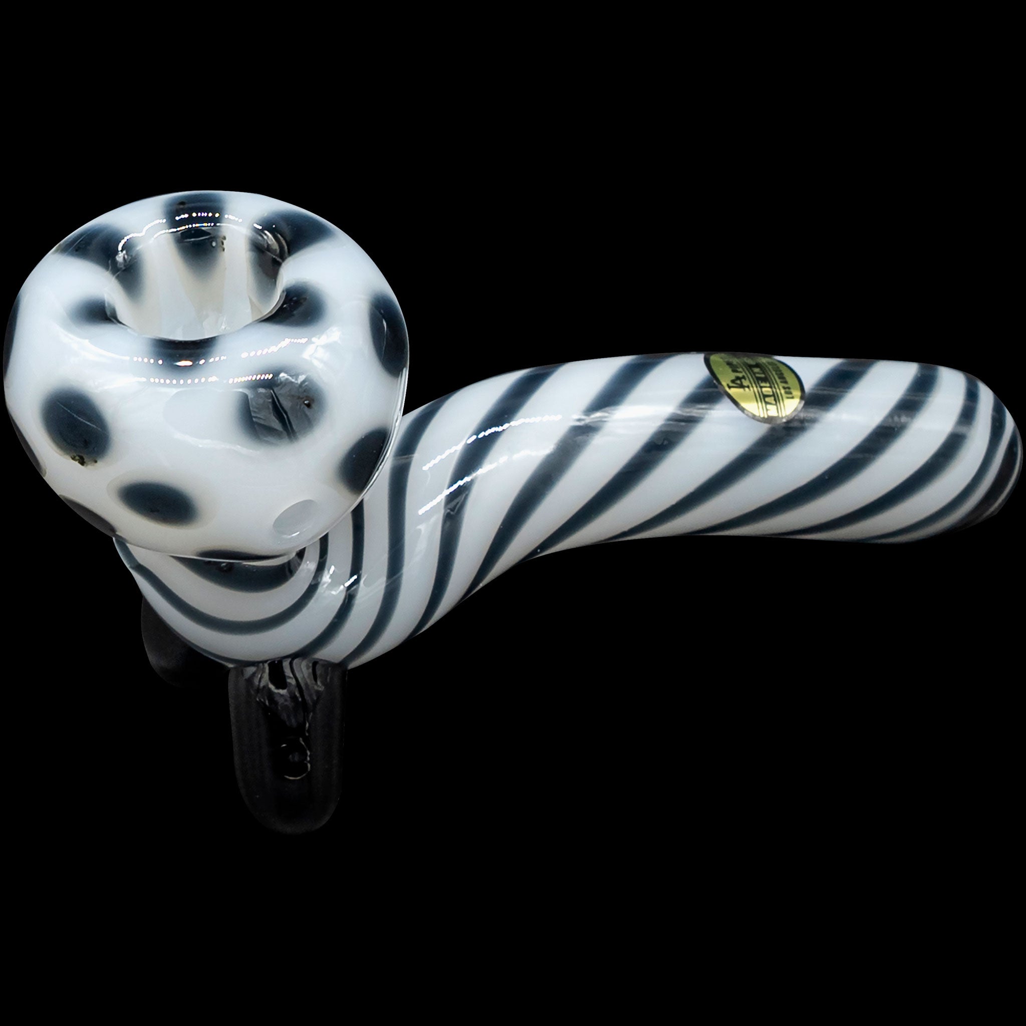 "Ivory Locks" Bone White Sitting Sherlock Glass Pipe