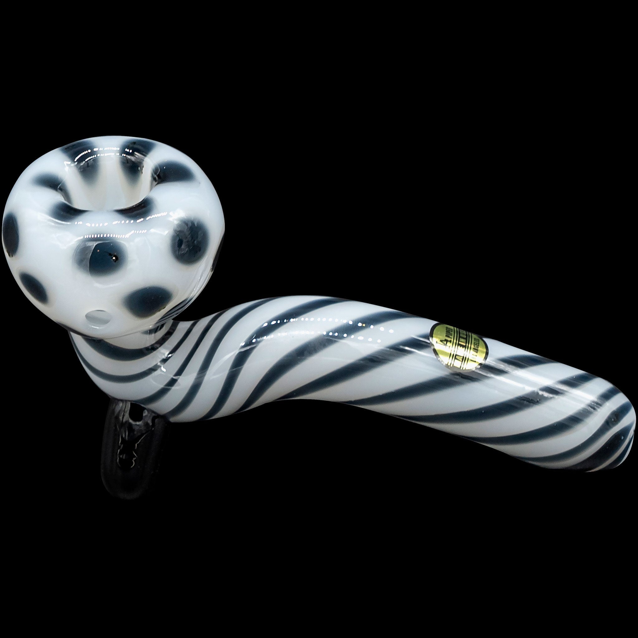 "Ivory Locks" Bone White Sitting Sherlock Glass Pipe