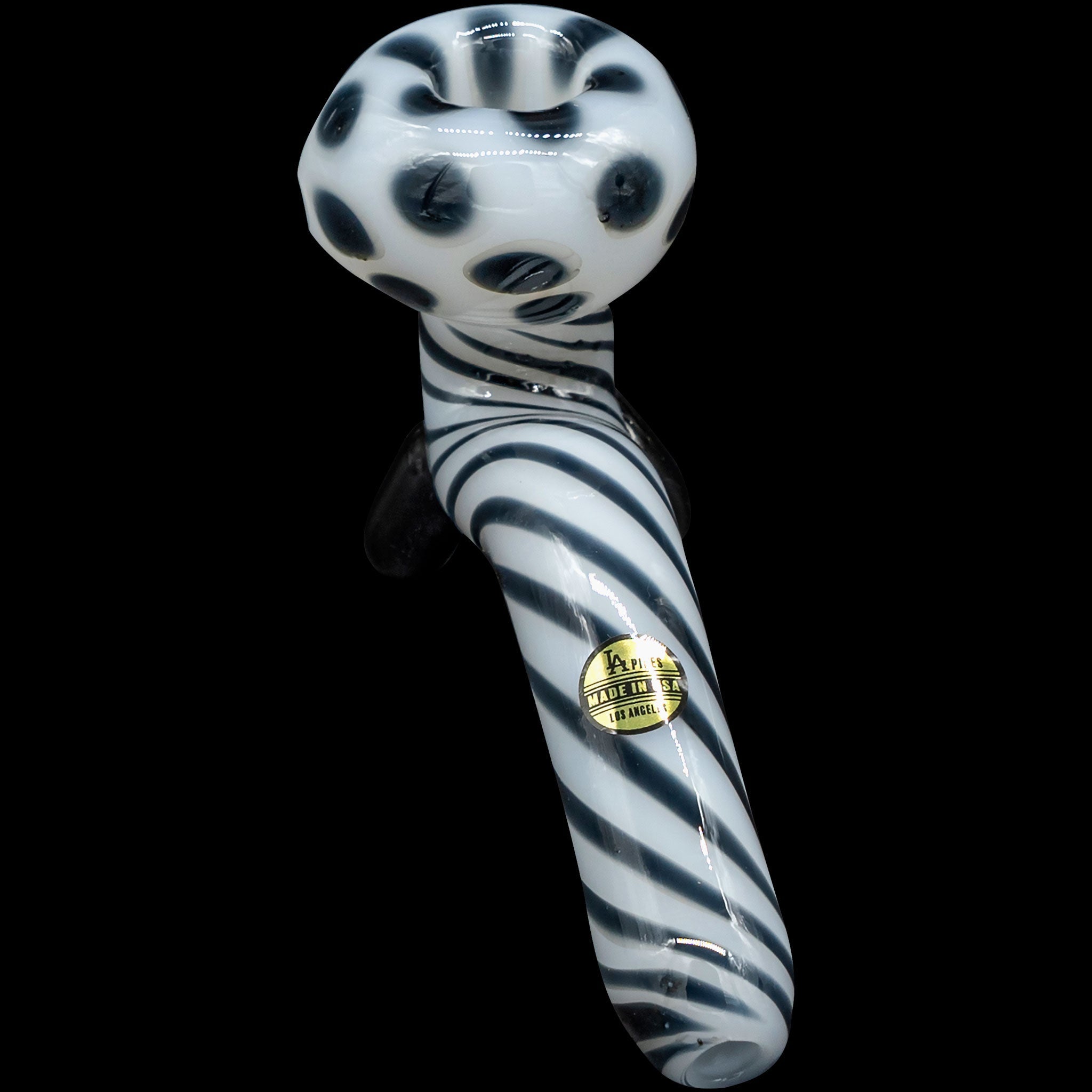 "Ivory Locks" Bone White Sitting Sherlock Glass Pipe