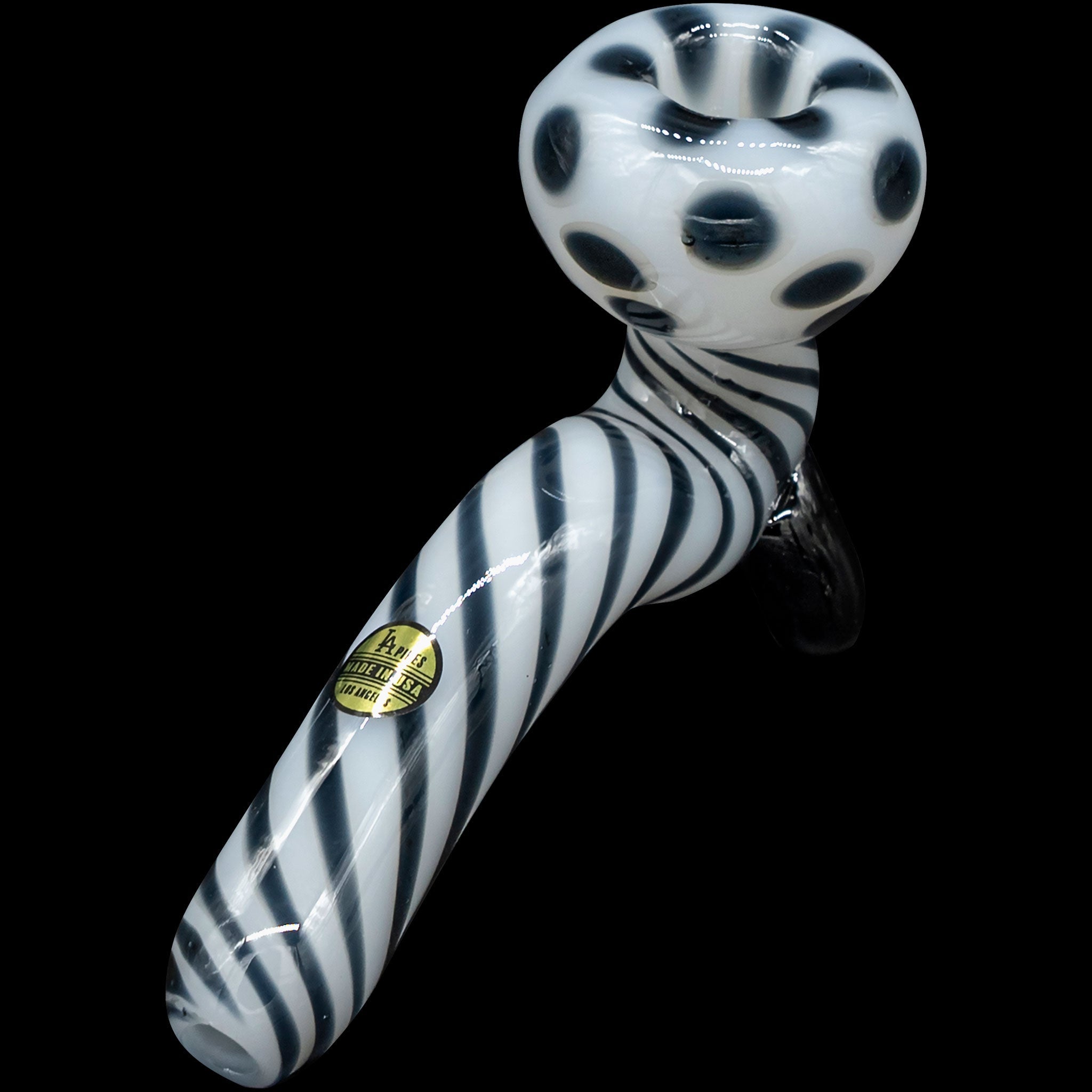 "Ivory Locks" Bone White Sitting Sherlock Glass Pipe