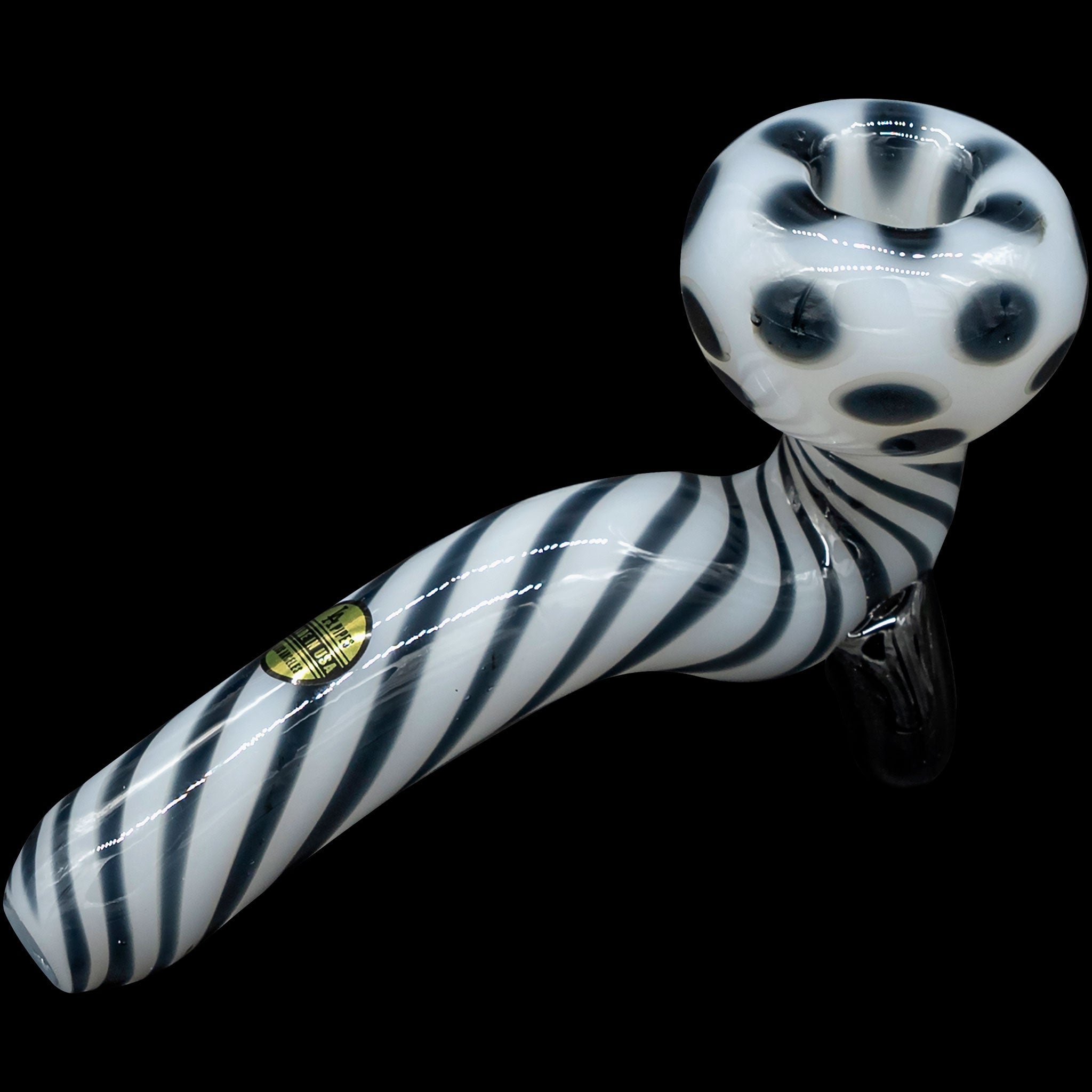 "Ivory Locks" Bone White Sitting Sherlock Glass Pipe