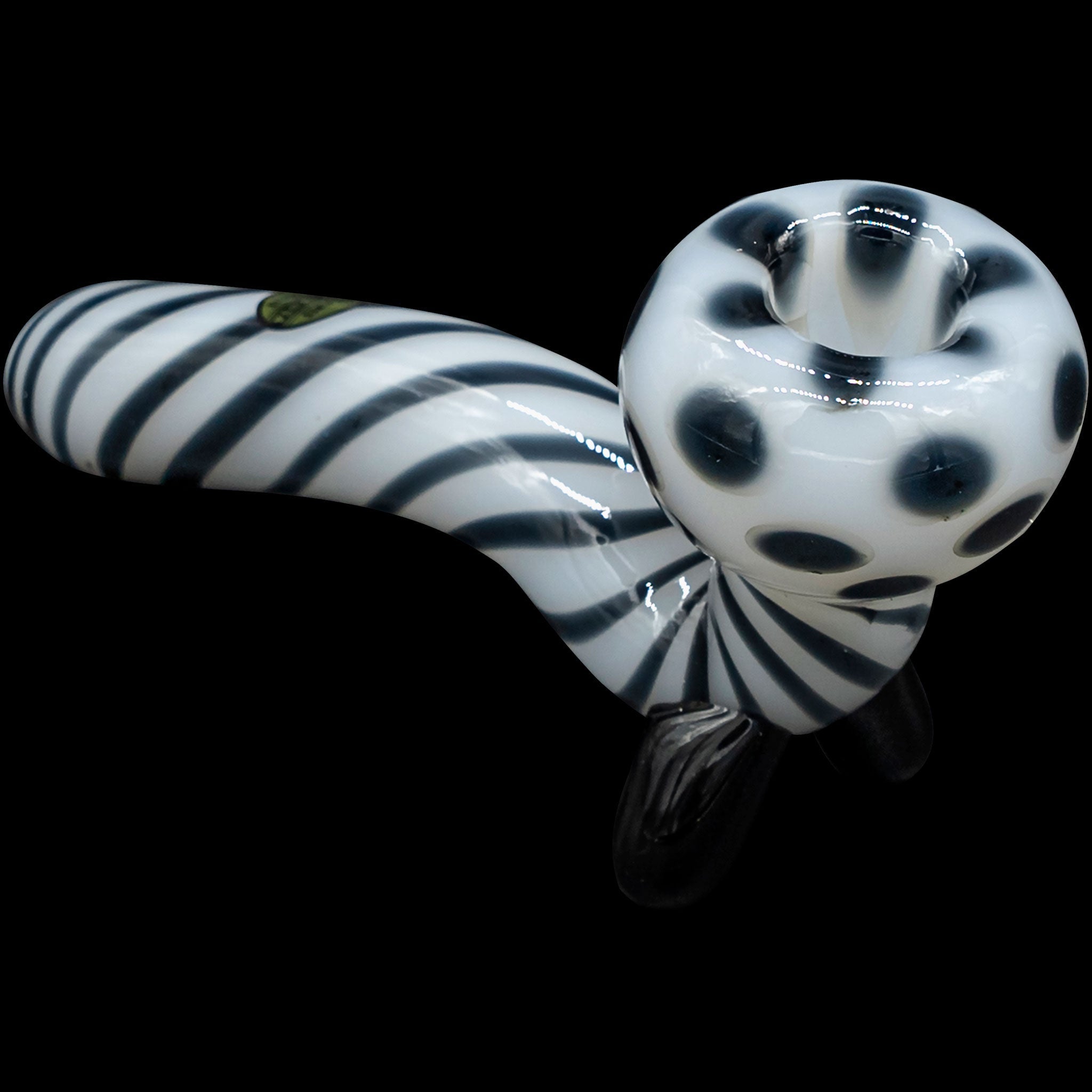 "Ivory Locks" Bone White Sitting Sherlock Glass Pipe