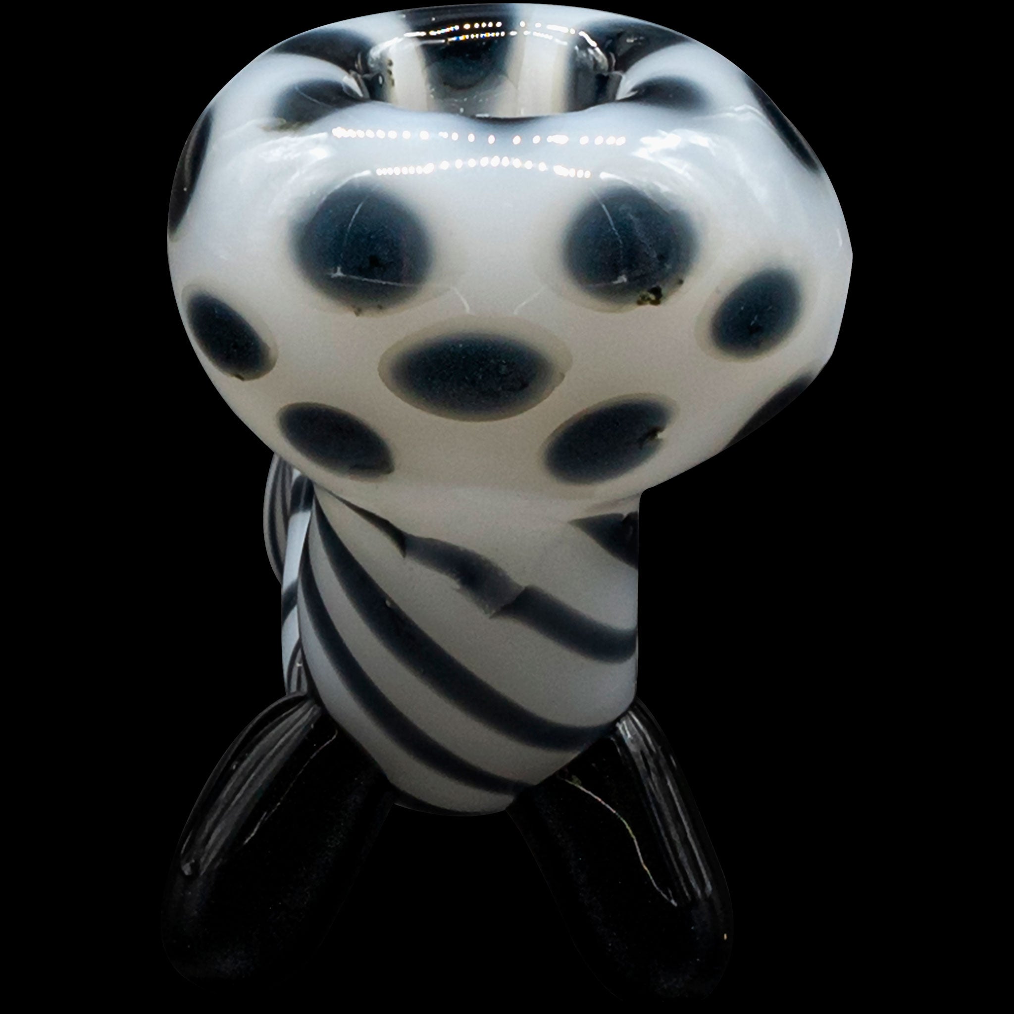 "Ivory Locks" Bone White Sitting Sherlock Glass Pipe