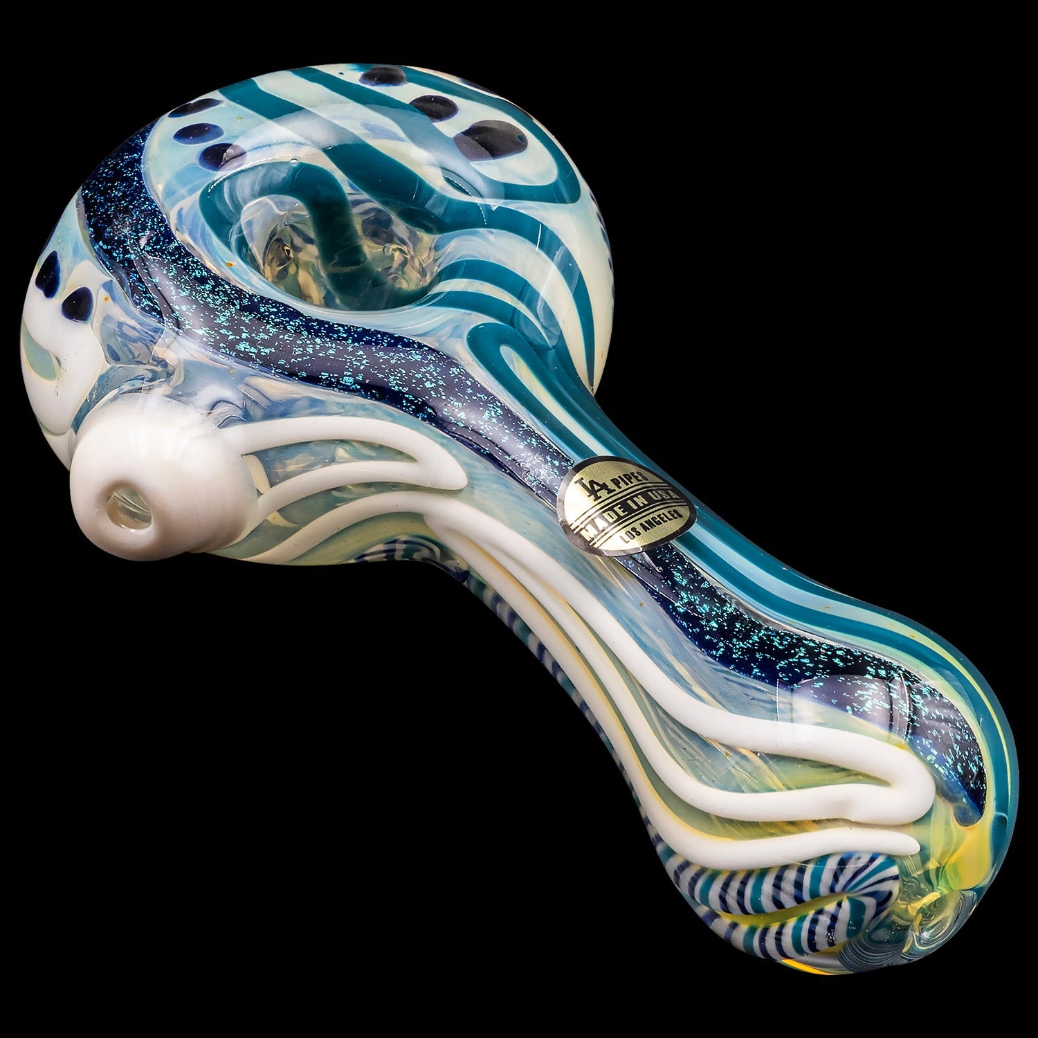 "Pancake" Dichroic Color-Changing Spoon Glass Pipe