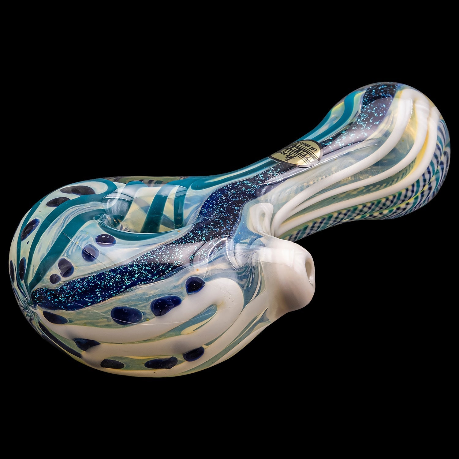 "Pancake" Dichroic Color-Changing Spoon Glass Pipe