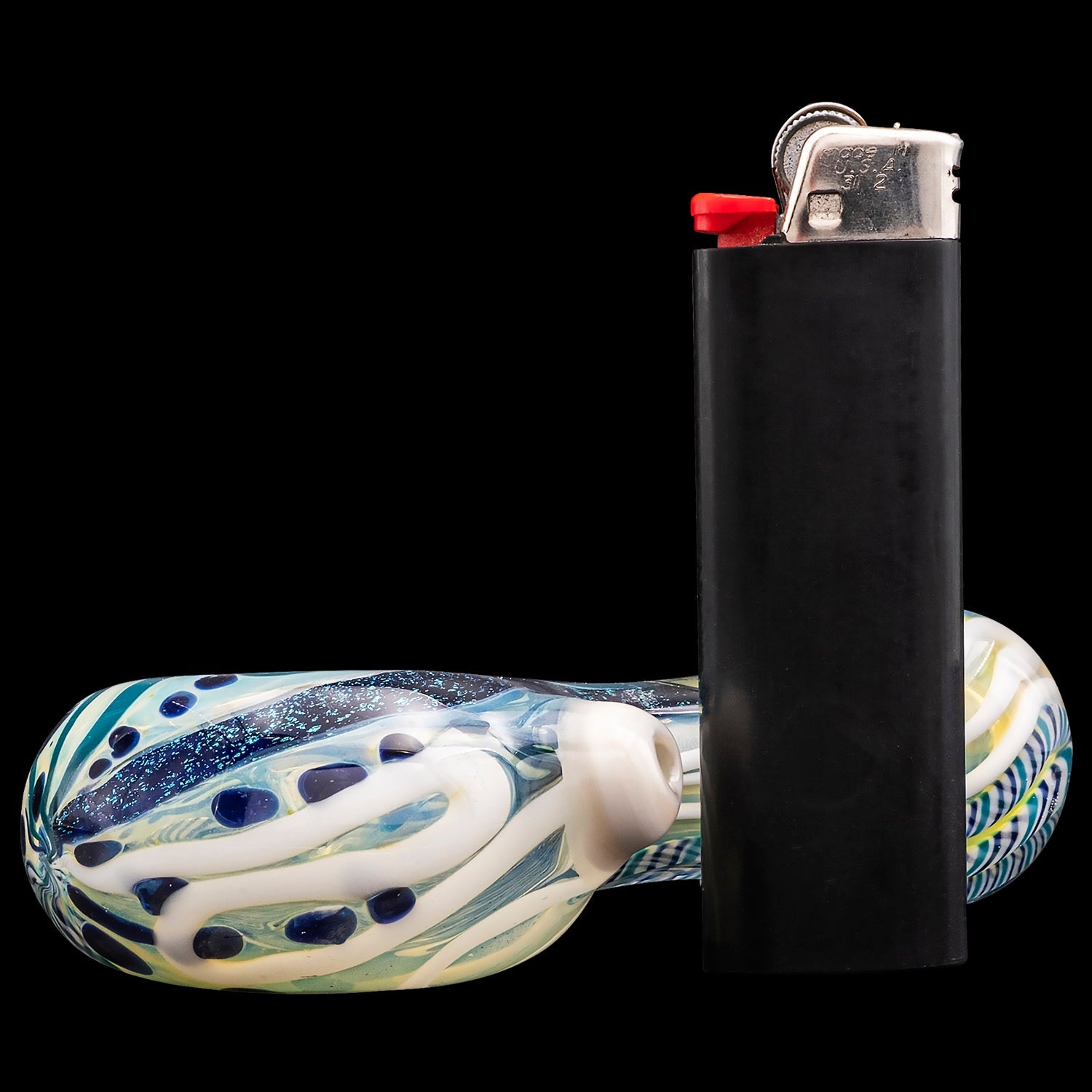 "Pancake" Dichroic Color-Changing Spoon Glass Pipe