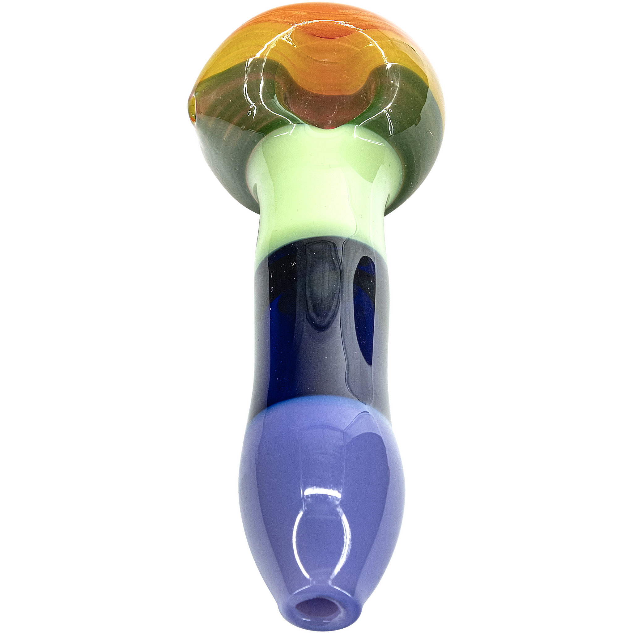 "Hard Candy" Rainbow Colored Spoon Glass Pipe