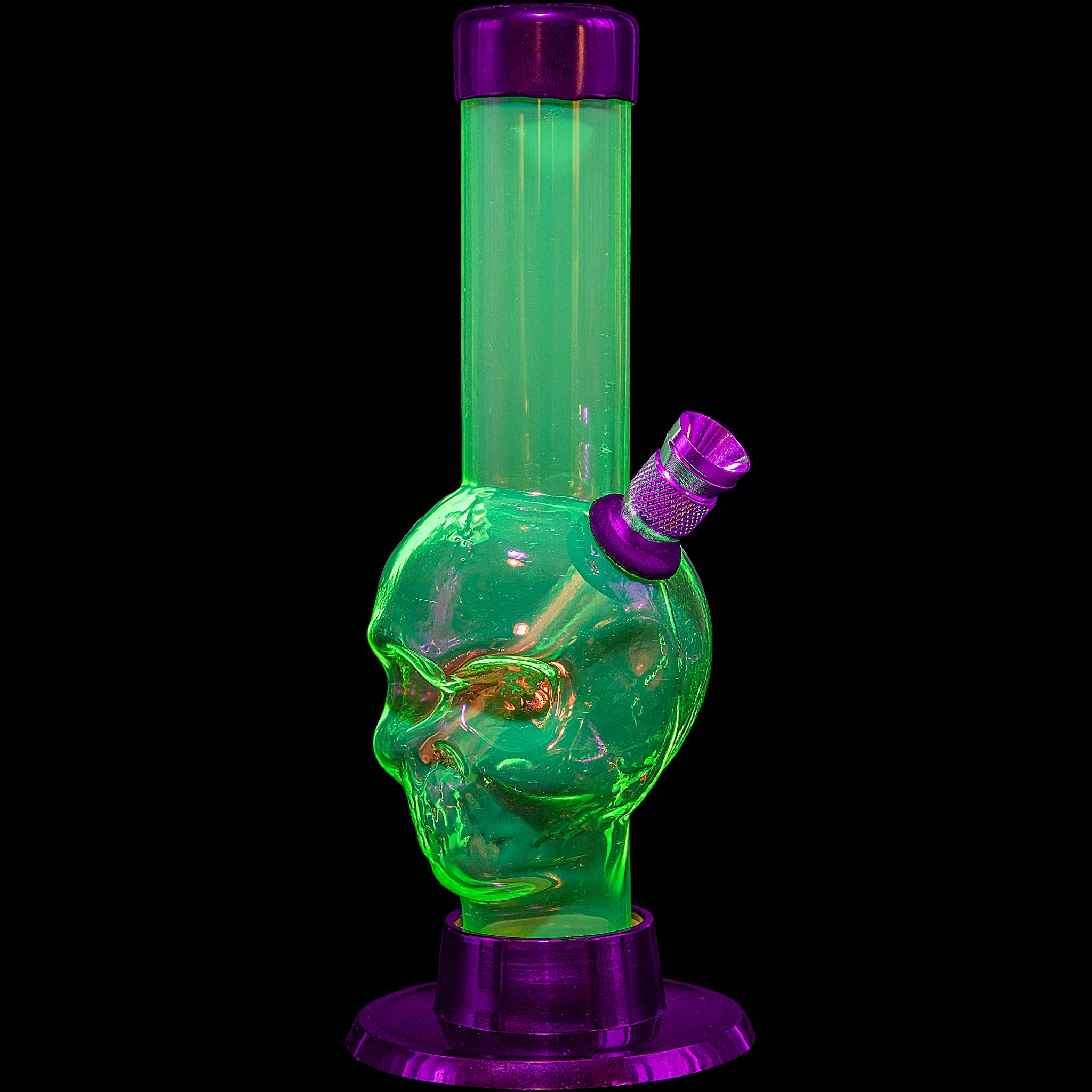 JM Enterprises Mini Alien Head Acrylic Bong - 6" Tall - Multiple Colors