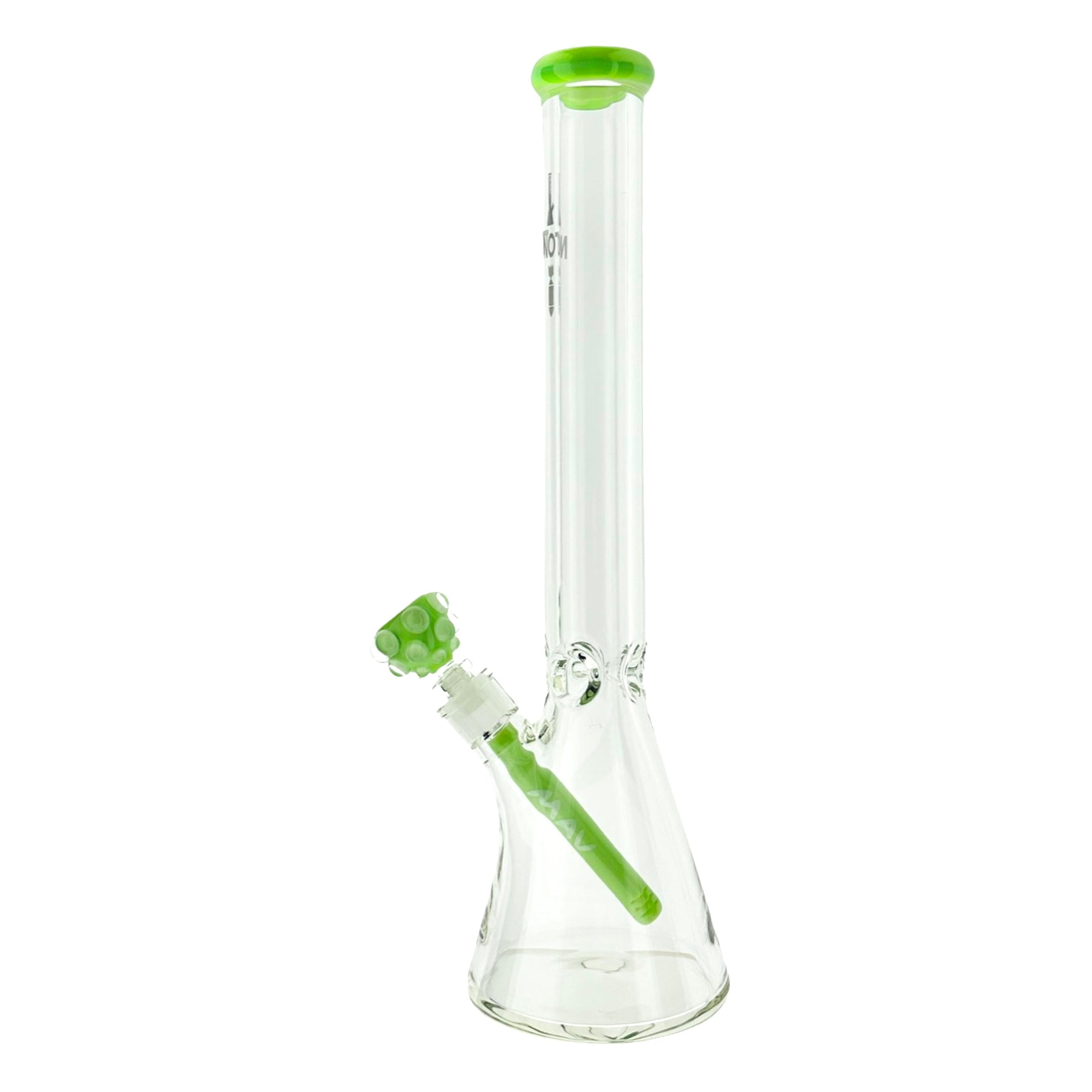 18" X 9MM Slime Beaker Bong Laser 'BONGS NOT BOMBS'