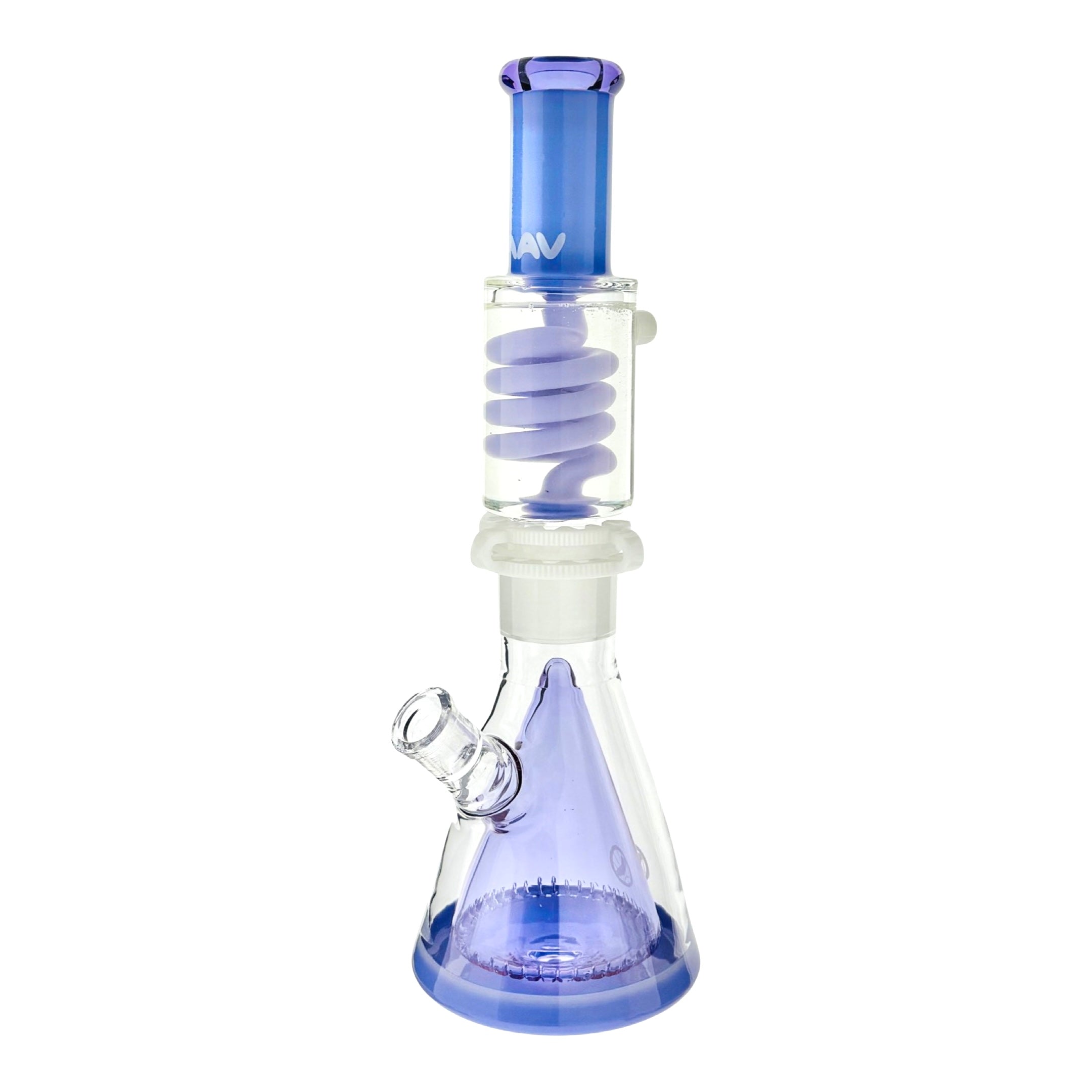 OS90 Oversized Slitted Pyramid Beaker Freezable Coil System Purple