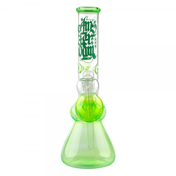 Amsterdam | 12" Green Glass Water Pipe w/ Tree Perc