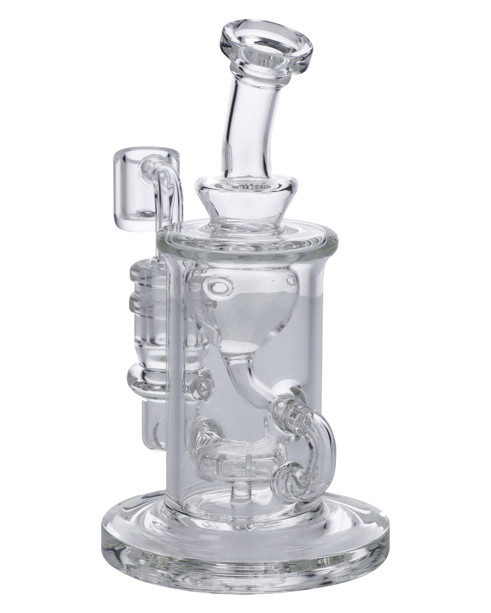 Dab Rig Inline Perc Funnel Recycler-Clear-6 in(RCL-S-039)