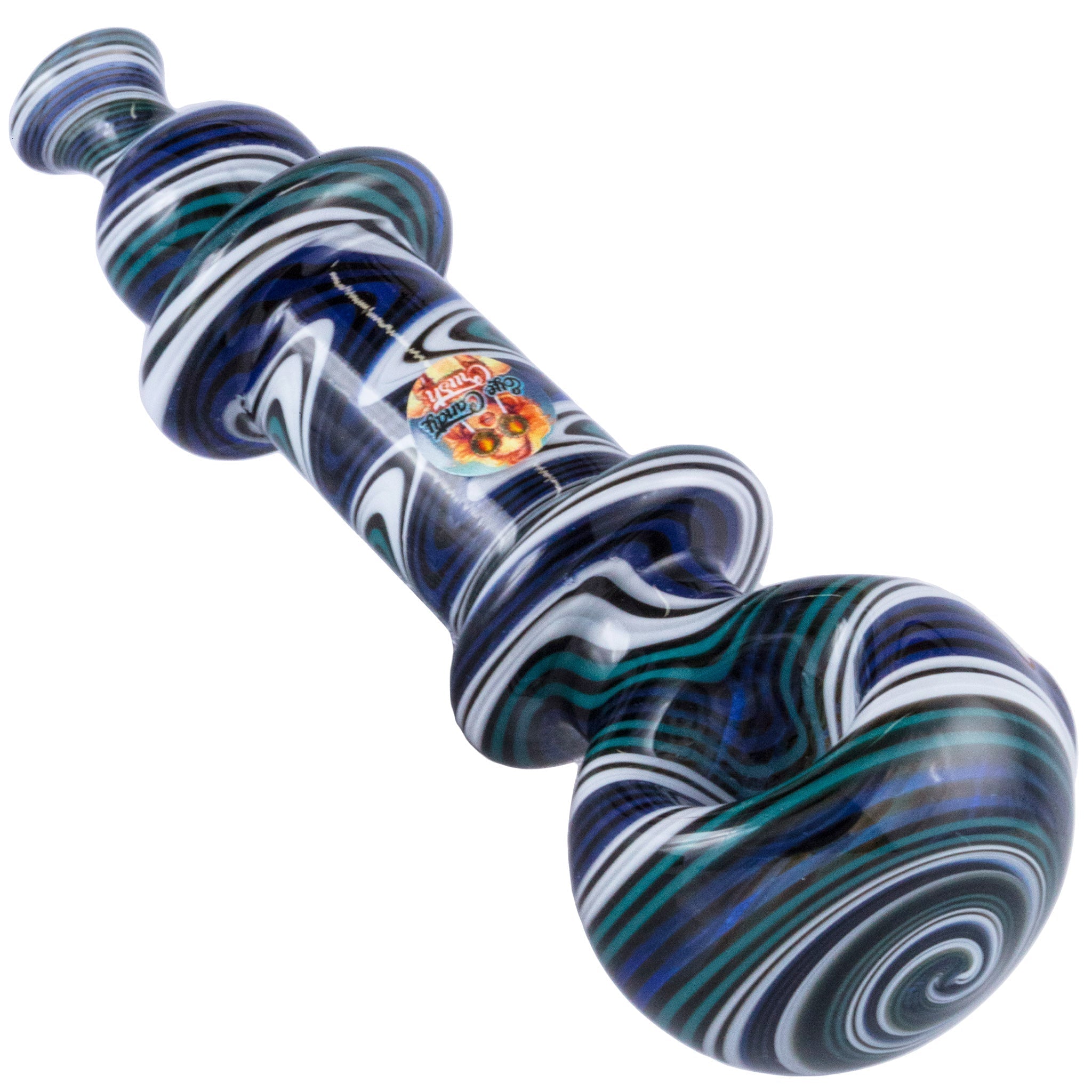 Crush Eye Candy Wig-Wag Hand Pipe 4.5" - Vibrant Borosilicate Glass