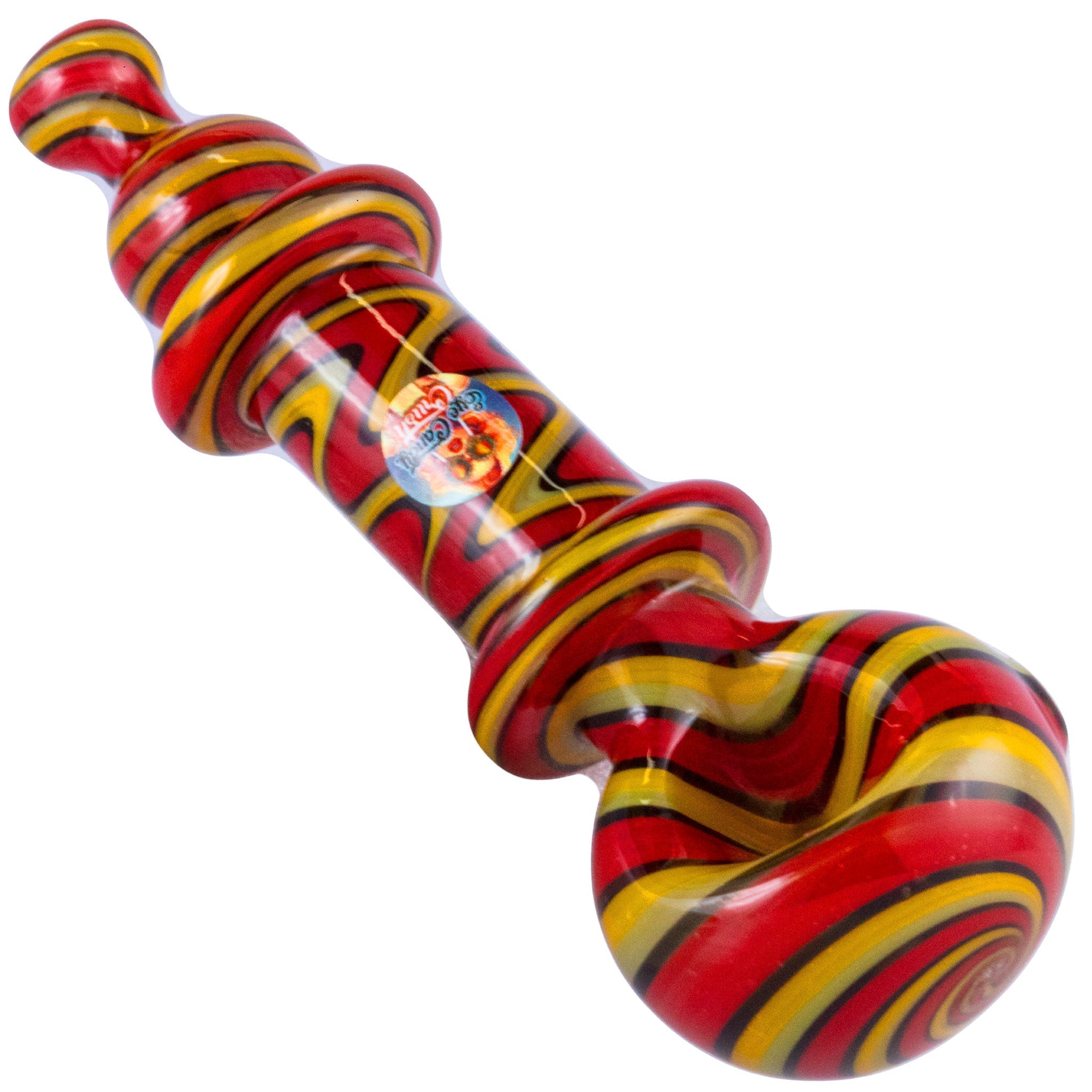 Crush Eye Candy Wig-Wag Hand Pipe 4.5" - Vibrant Borosilicate Glass