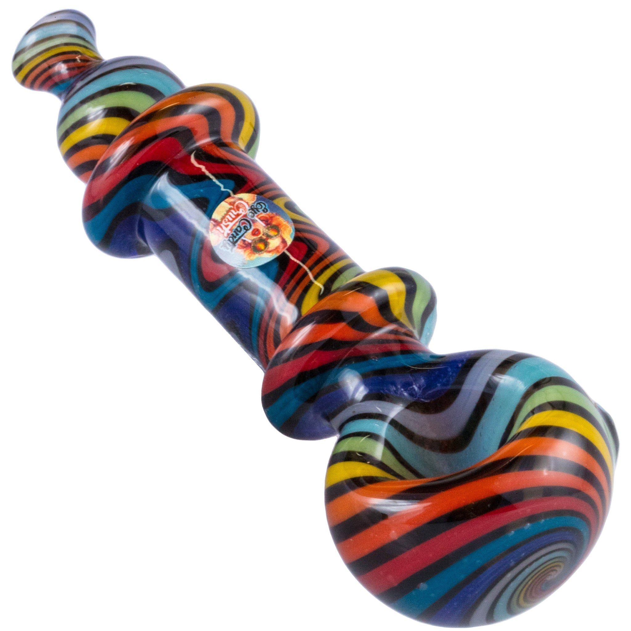 Crush Eye Candy Wig-Wag Hand Pipe 4.5" - Vibrant Borosilicate Glass