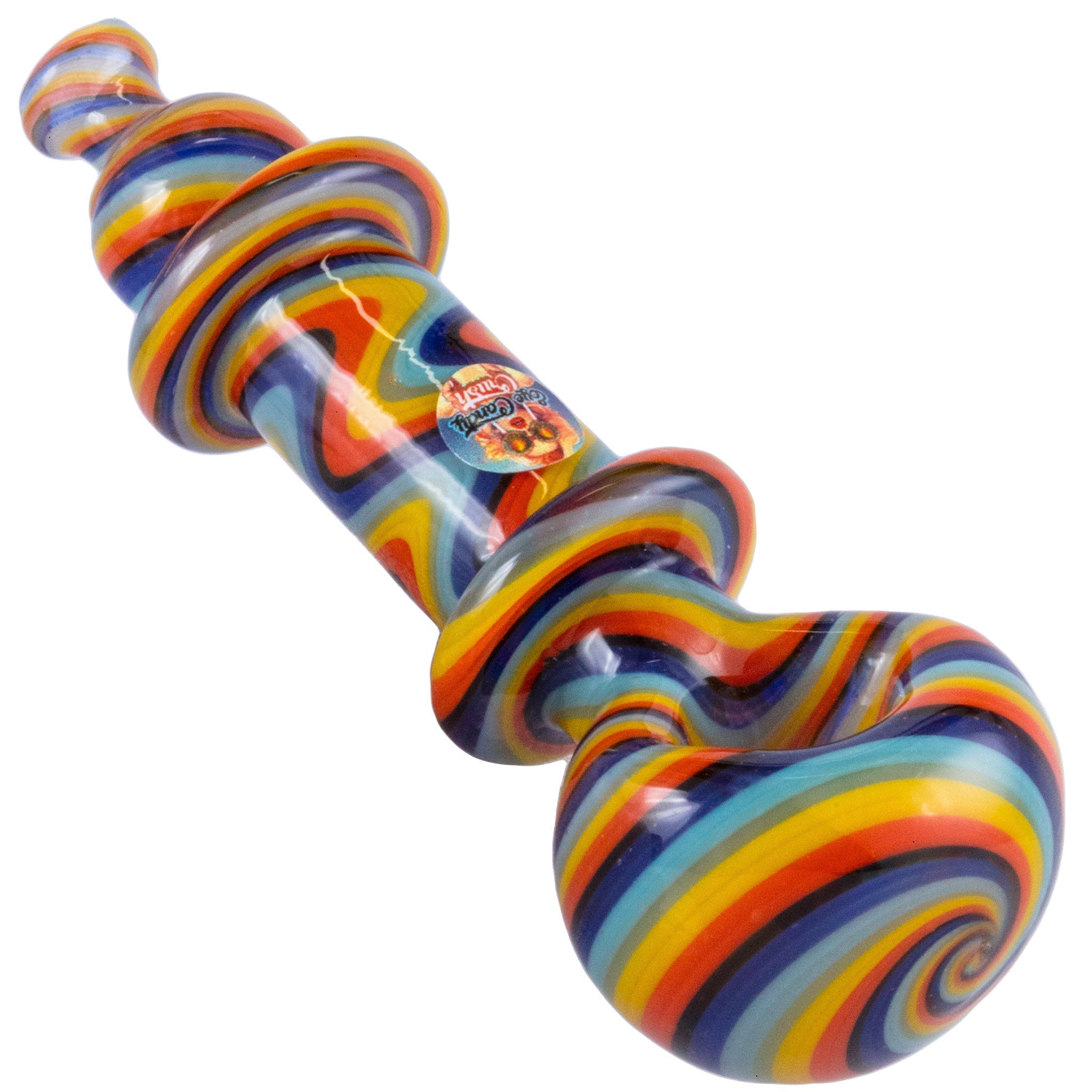 Crush Eye Candy Wig-Wag Hand Pipe 4.5" - Vibrant Borosilicate Glass