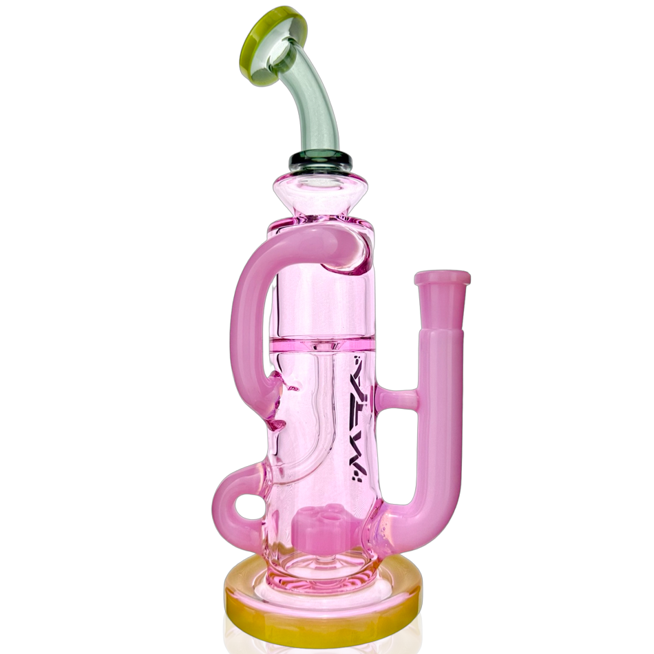 10" AFM Glass Bilbao Colored Glass Recycler Dab Rig