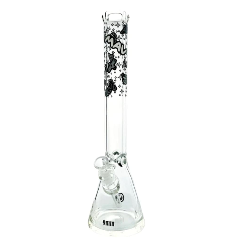 Glow-in-the-dark Mav Glass 189mm Beaker Bong With Tribal Logo