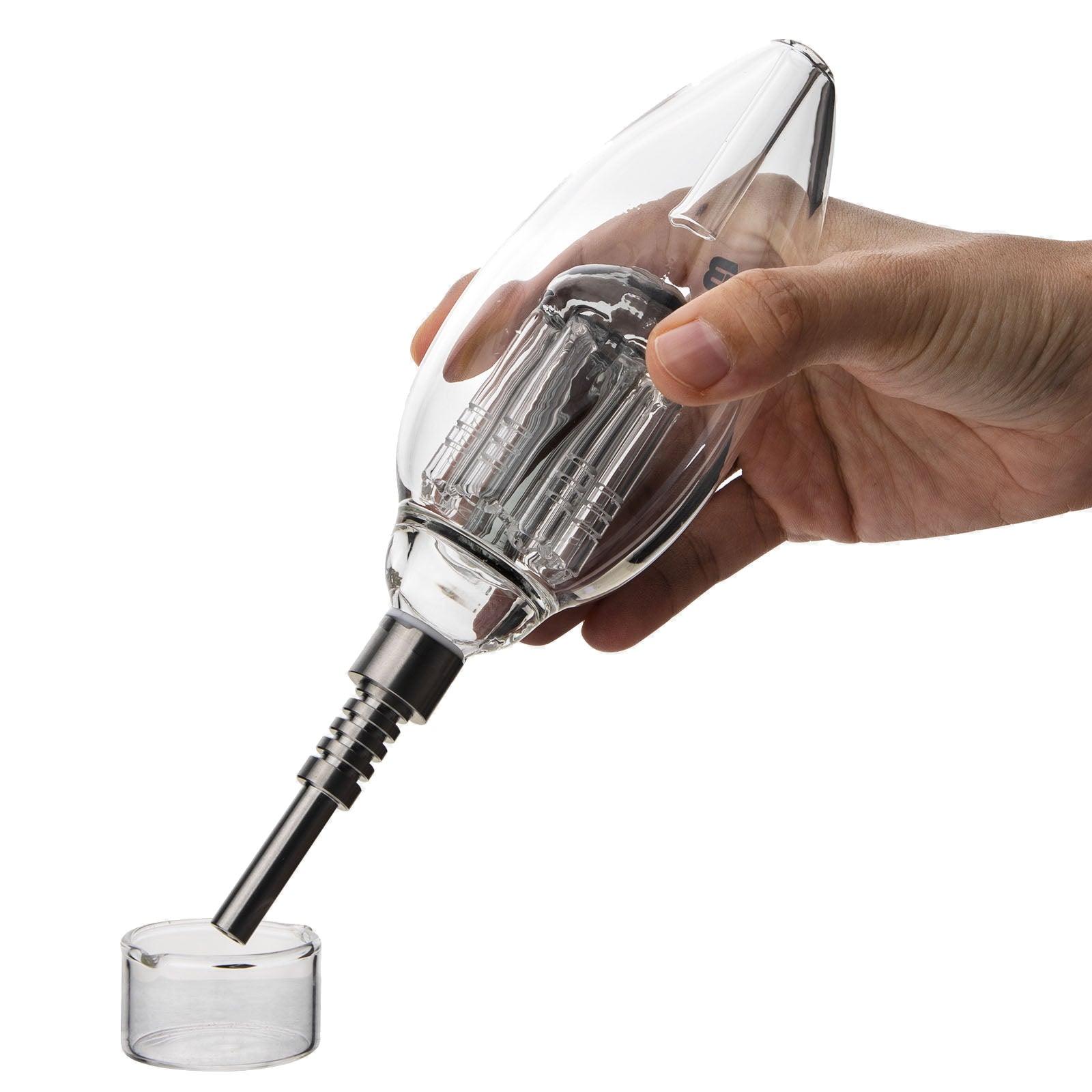 Glass Bulb Nectar Collector With Titanium Tip