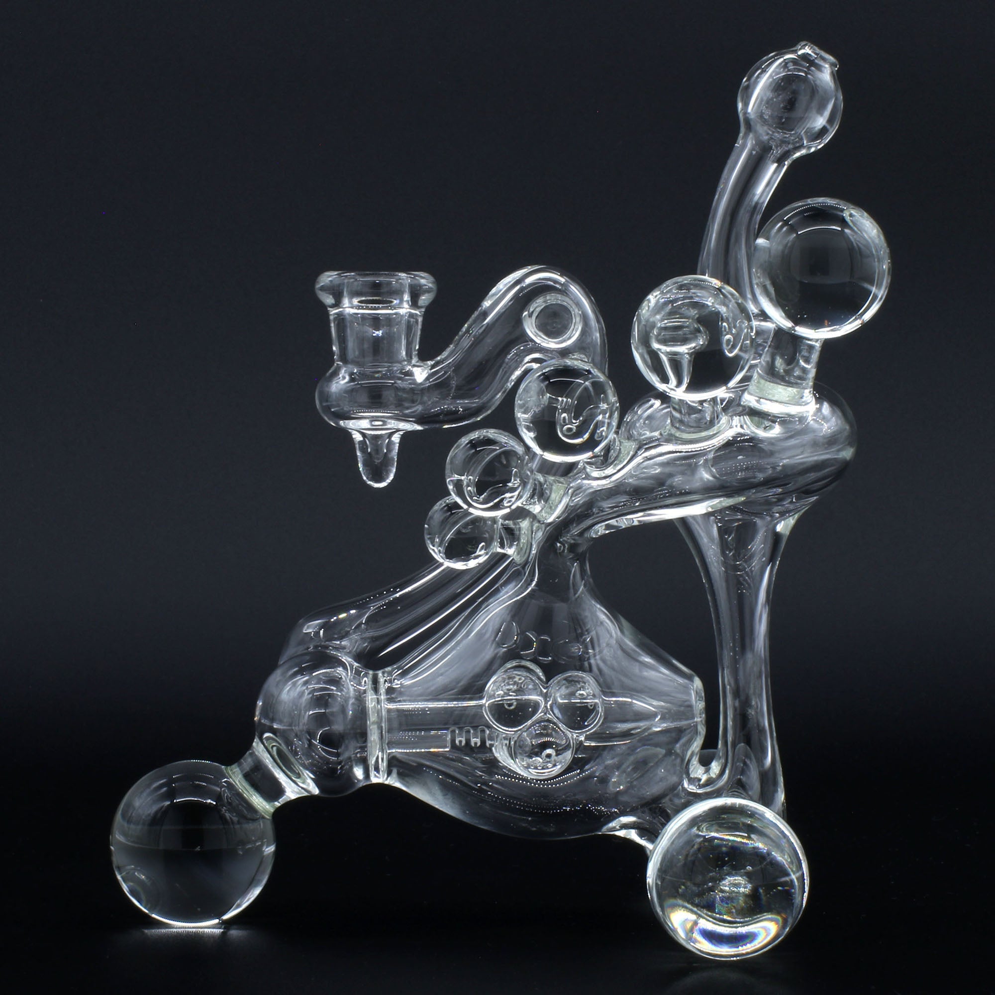 Clayball Glass "Translucent Dreams" Heady Recycler Dab-Rig