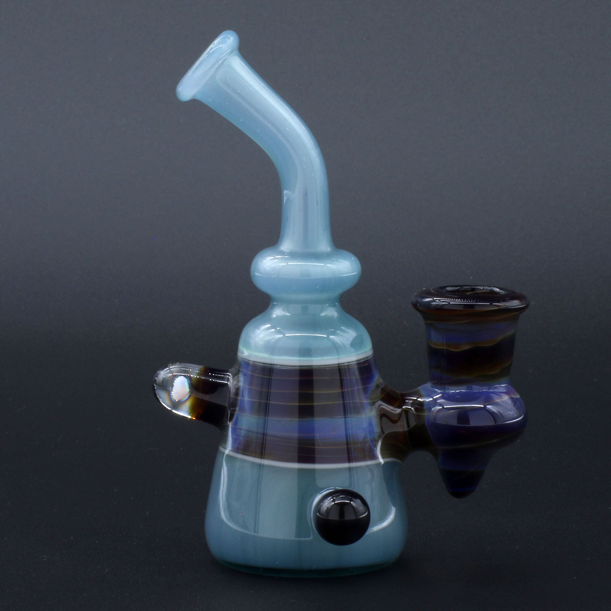 Clayball Glass "Opal Nebula" Heady Sherlock Dab Rig