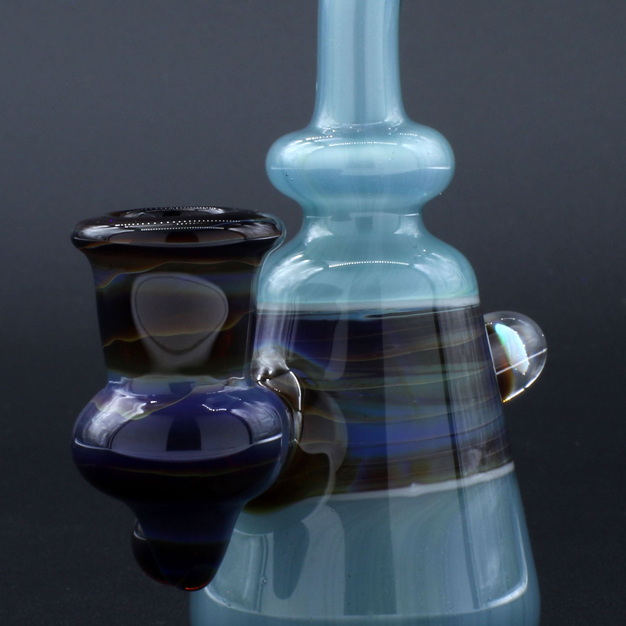 Clayball Glass "Opal Nebula" Heady Sherlock Dab Rig