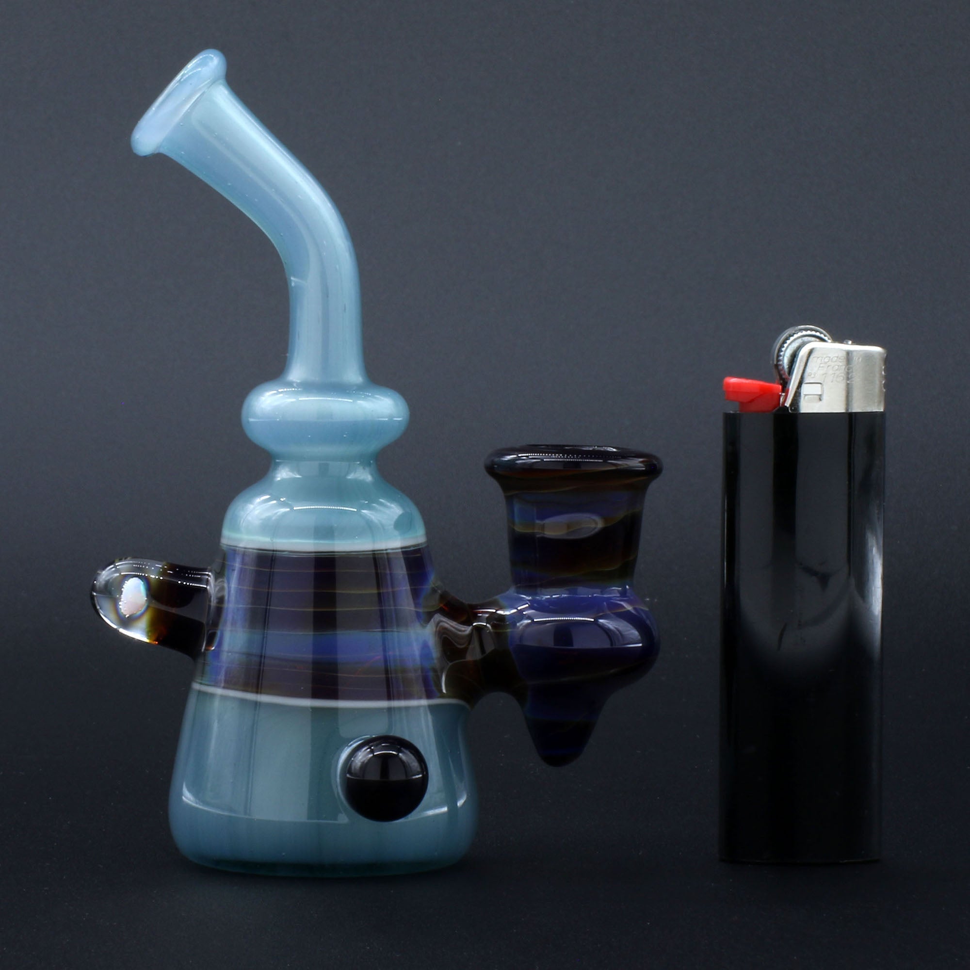 Clayball Glass "Opal Nebula" Heady Sherlock Dab Rig