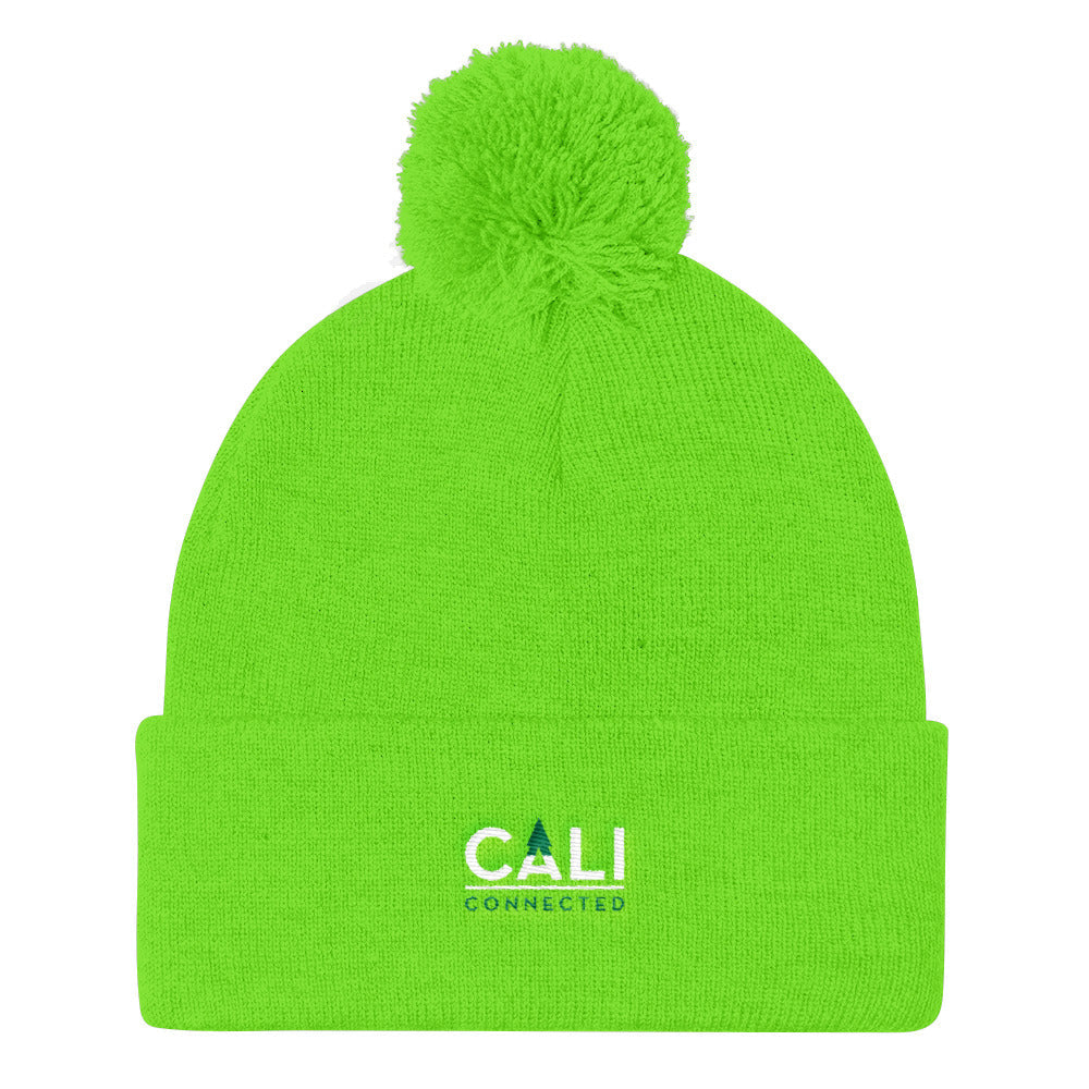 CaliConnected Pom Pom Knit Cap