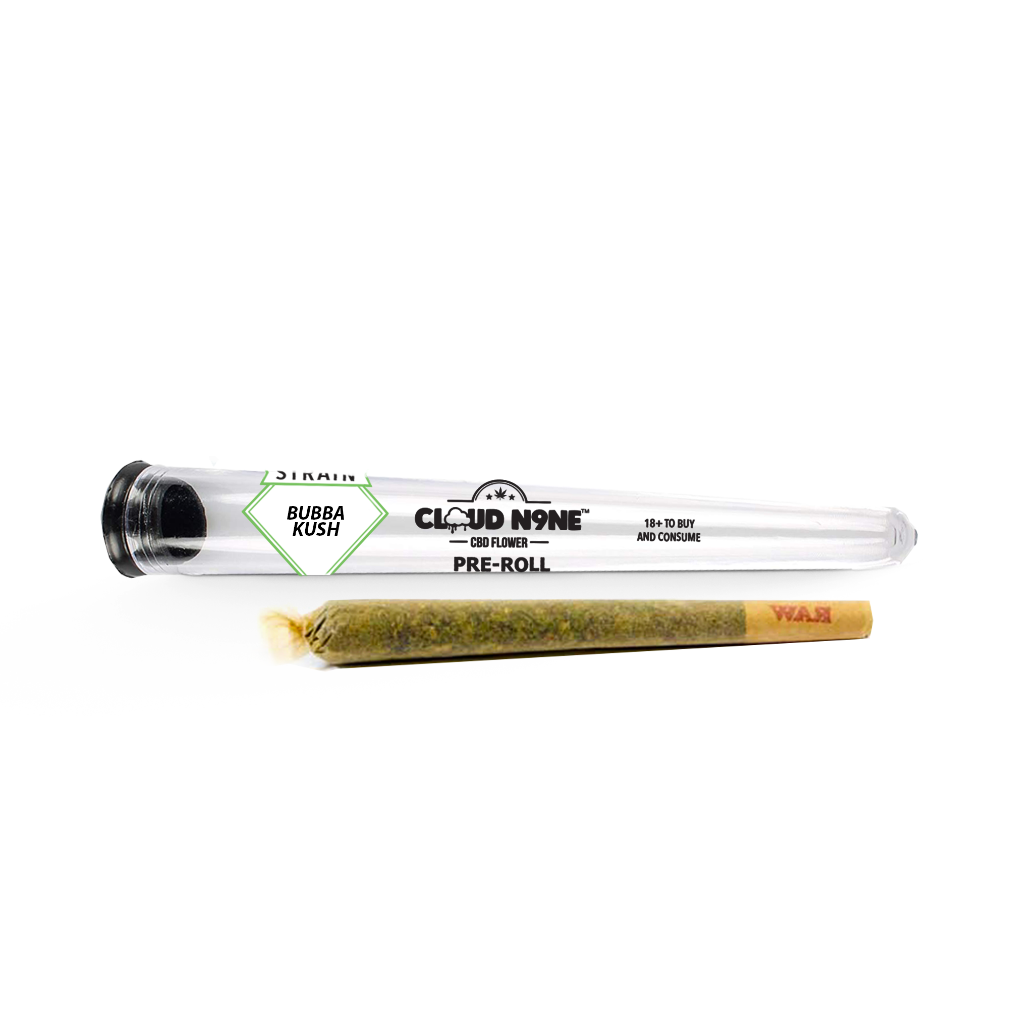 Cloud N9ne CBD Flower: Pre-Roll - Strain: Bubba Kush (Indoor)