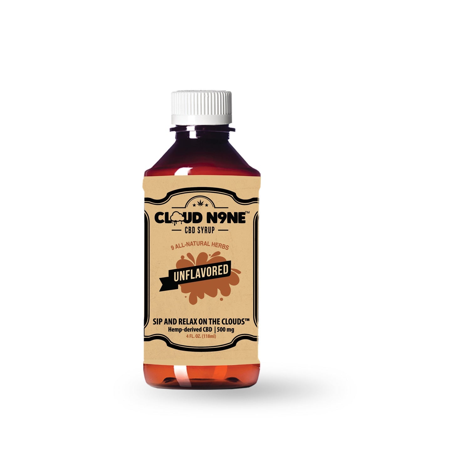 Cloud N9ne CBD Syrup: Unflavored - 500mg CBD